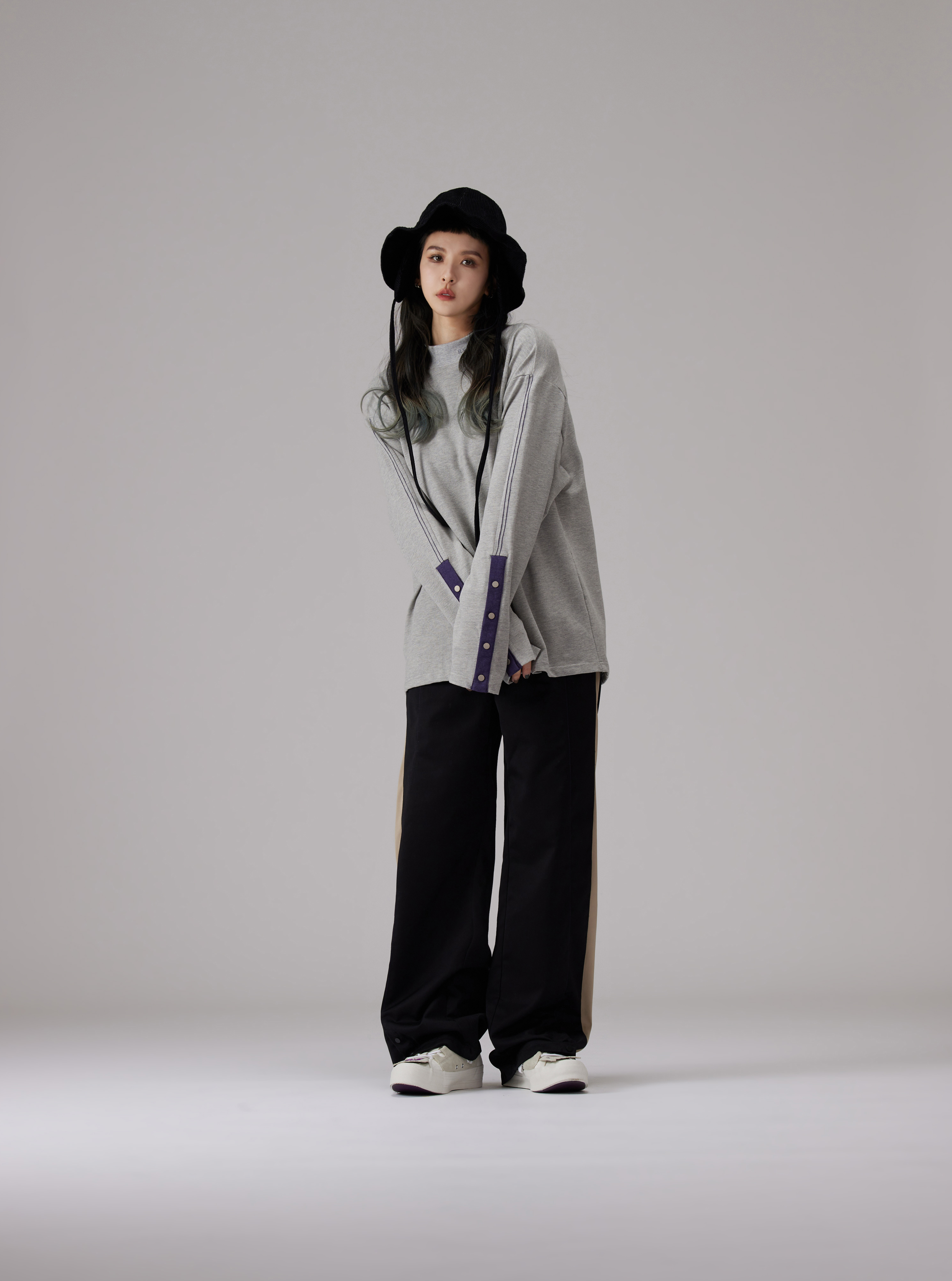 Turtleneck Long Sleeve Tee | Gray