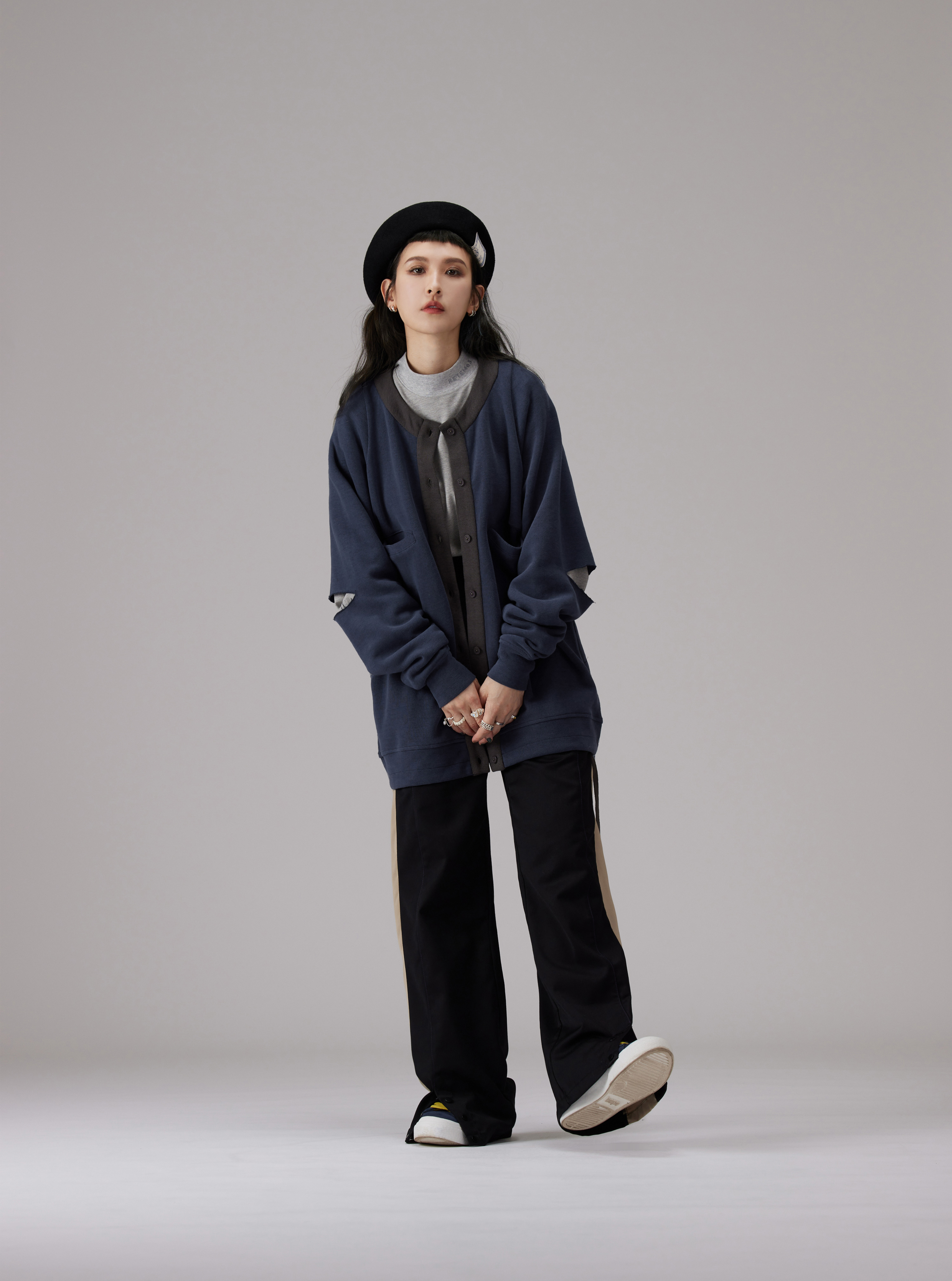 Comfy Knitted Cardigan | Navy