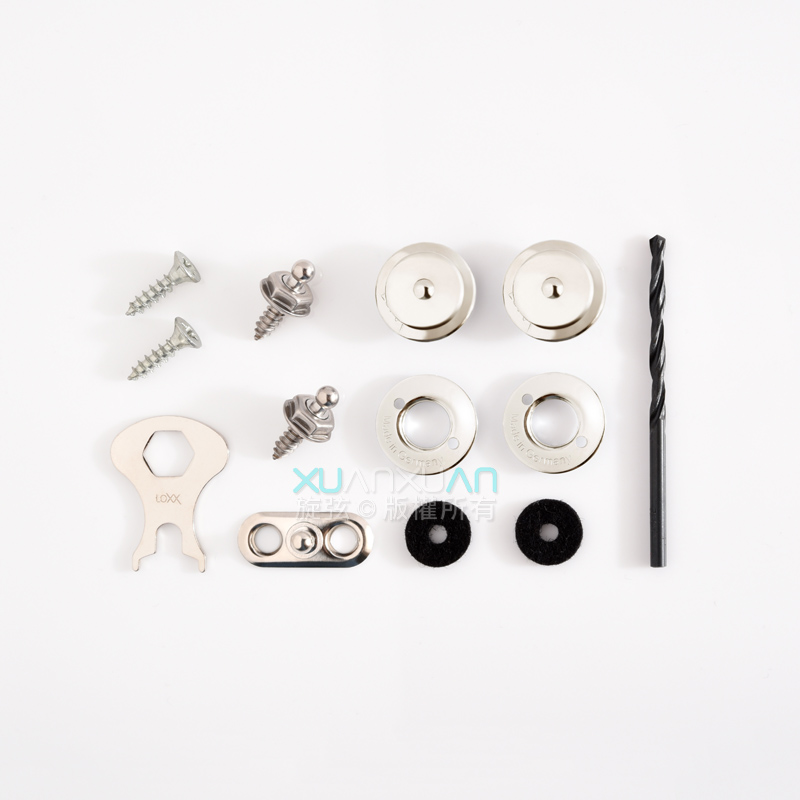 LOXX Loxx 德國製 安全背帶扣 民謠/古典吉他專用款 輕鬆銀 鍍鎳 第 2 張圖片｜三峽吉他 / Bass