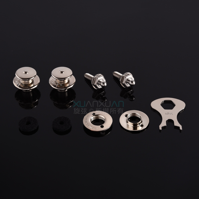 LOXX Loxx 德國製 安全背帶扣 XL厚肩帶專用 電吉他/貝斯吉他專用款 輕鬆銀 鍍鎳 第 2 張圖片｜三峽吉他 / Bass