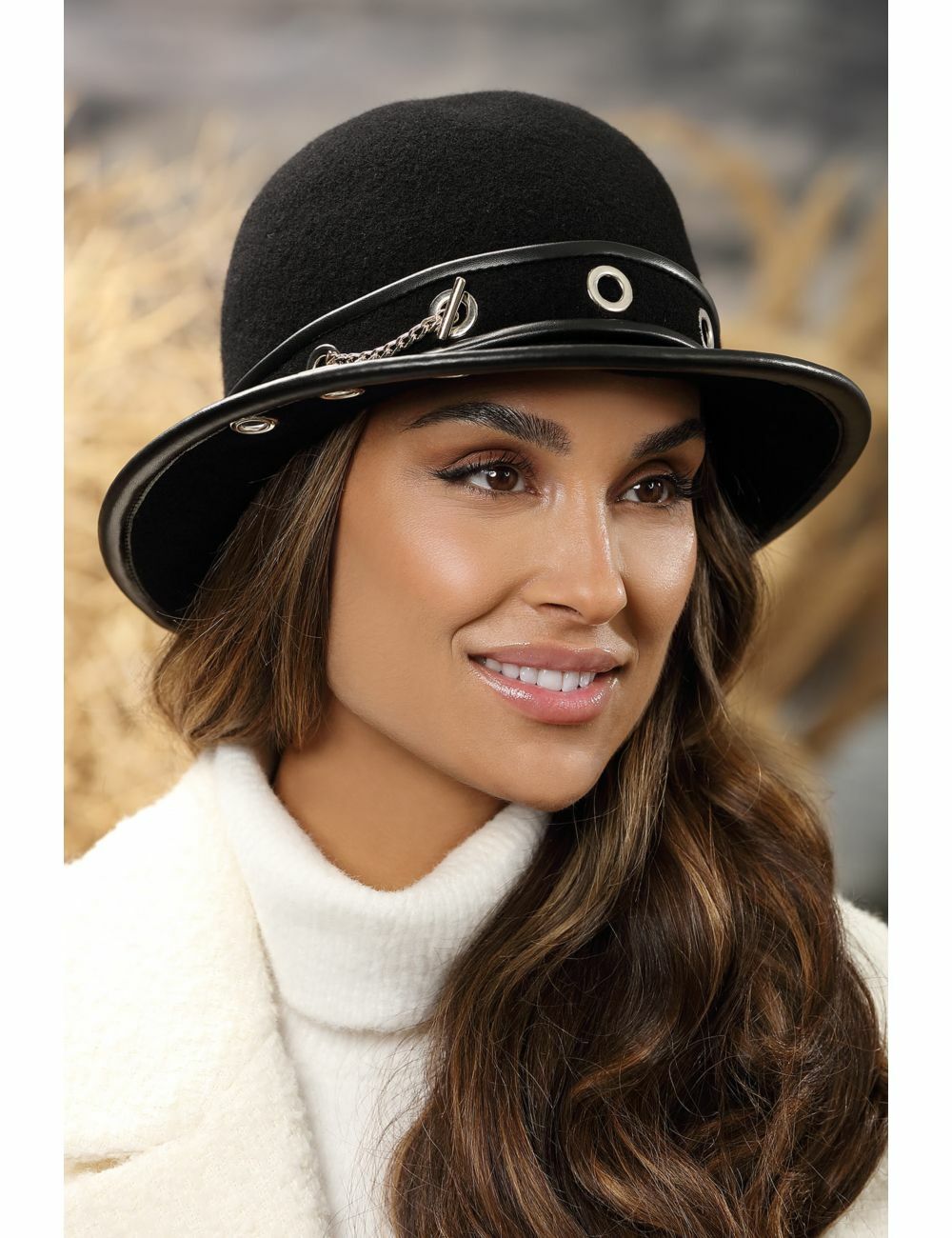 PSO06336 WILLI 波蘭人手造帽子 Black AKI-018 (E)