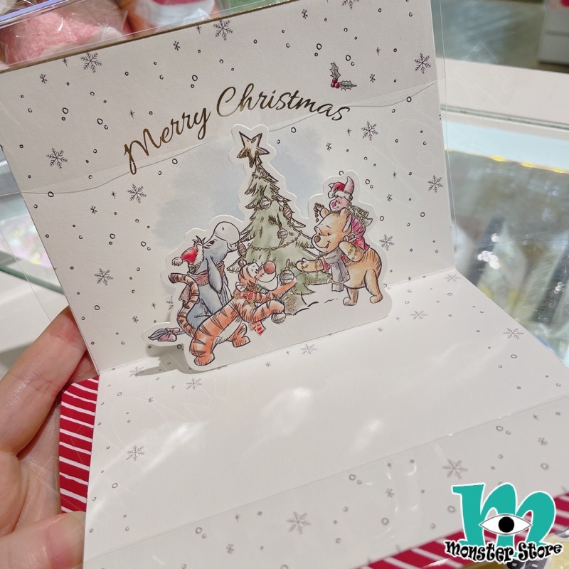 小熊維尼豬仔跳跳虎依唷立體聖誕咭