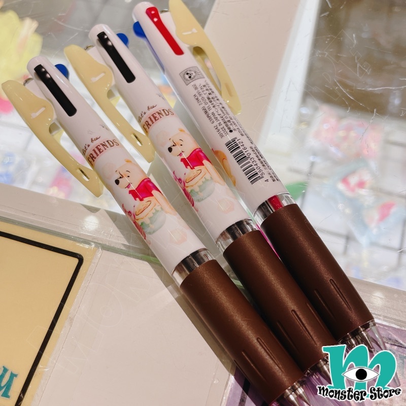 小熊維尼豬仔3色原子筆