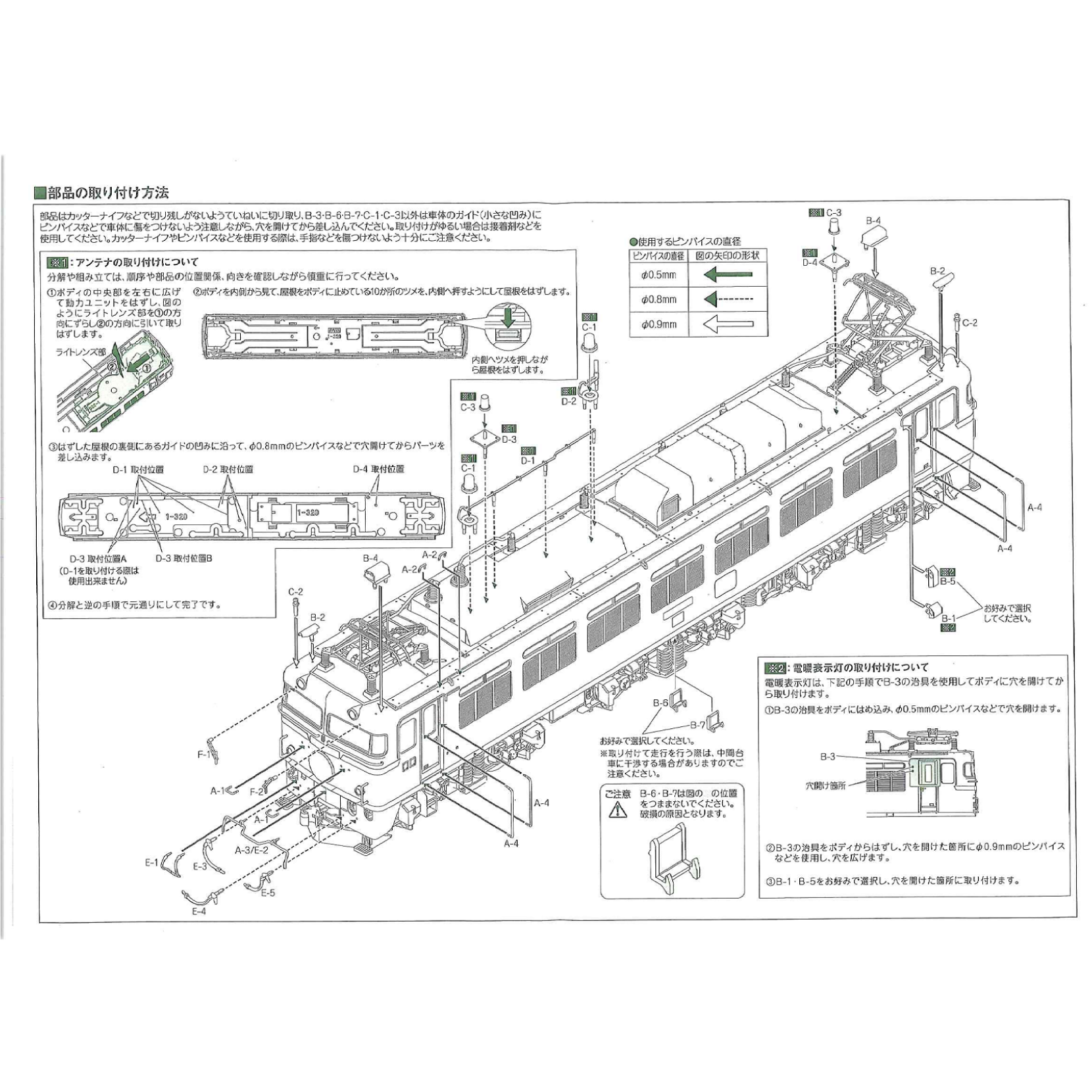 KATO 7-103-1 16番(HO) EF81 附加配件套裝