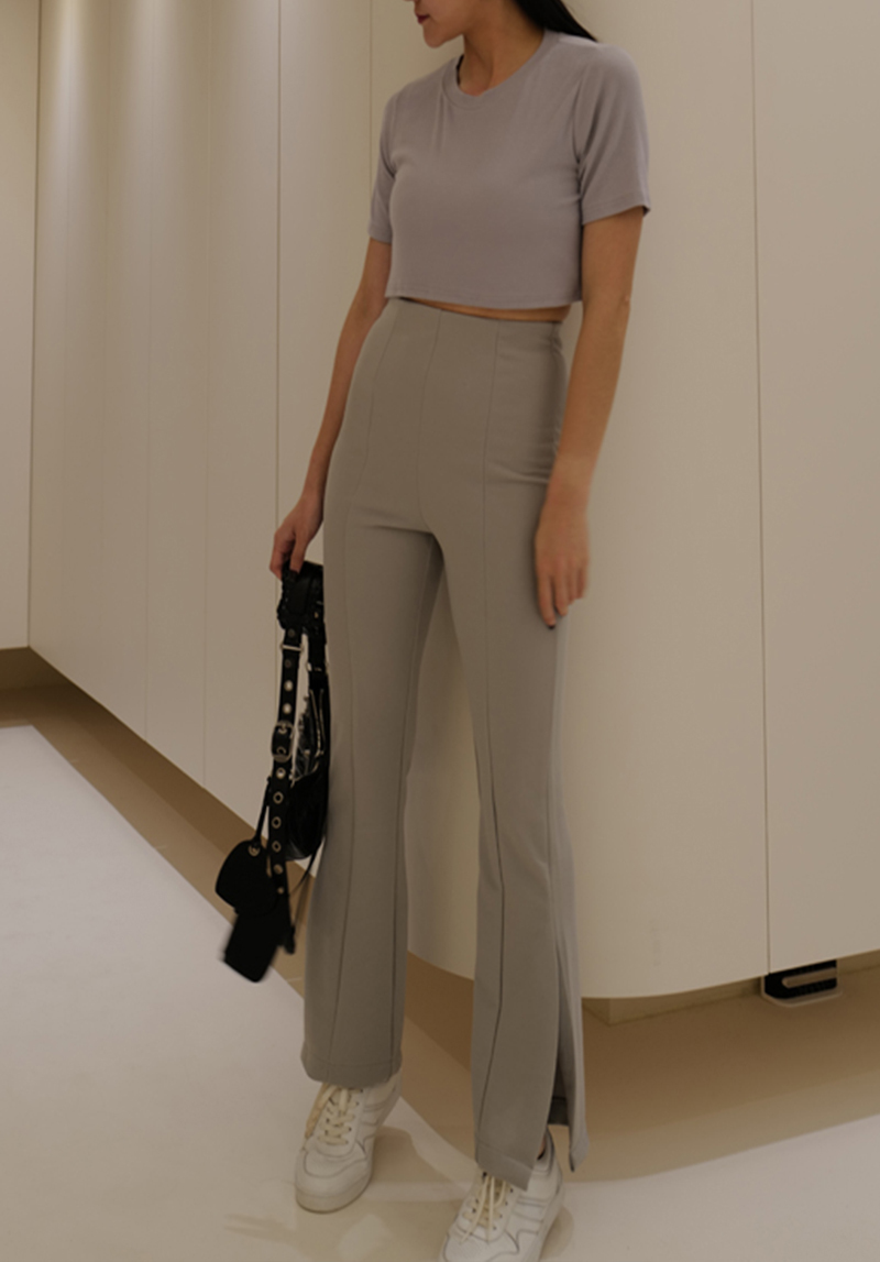 側開衩中線西裝喇叭褲*3色