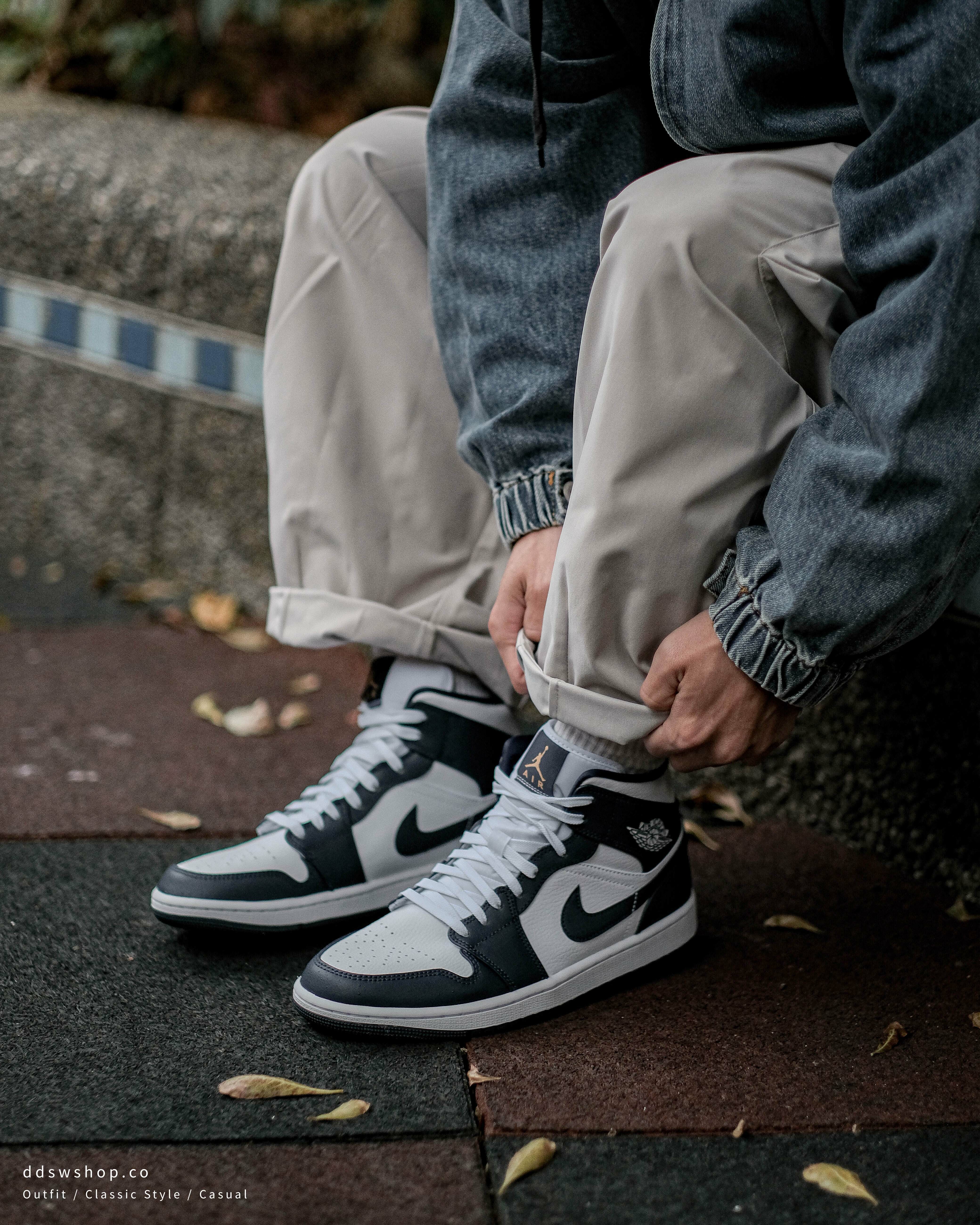 Nike Air Jordan 1 mid 海軍藍 深藍色 554724-174