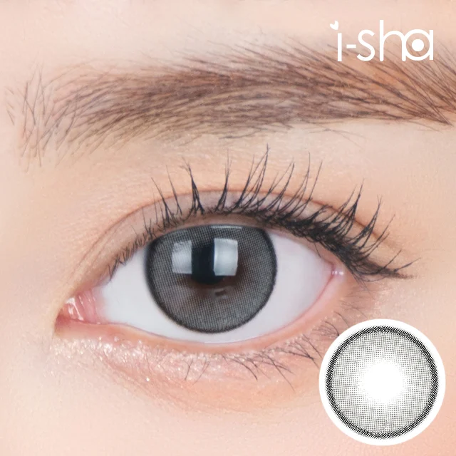 [預訂年拋] I-SHA I Jadey Color  1Year MONO Gray 每年拋棄彩妝隱形眼鏡｜每盒1片