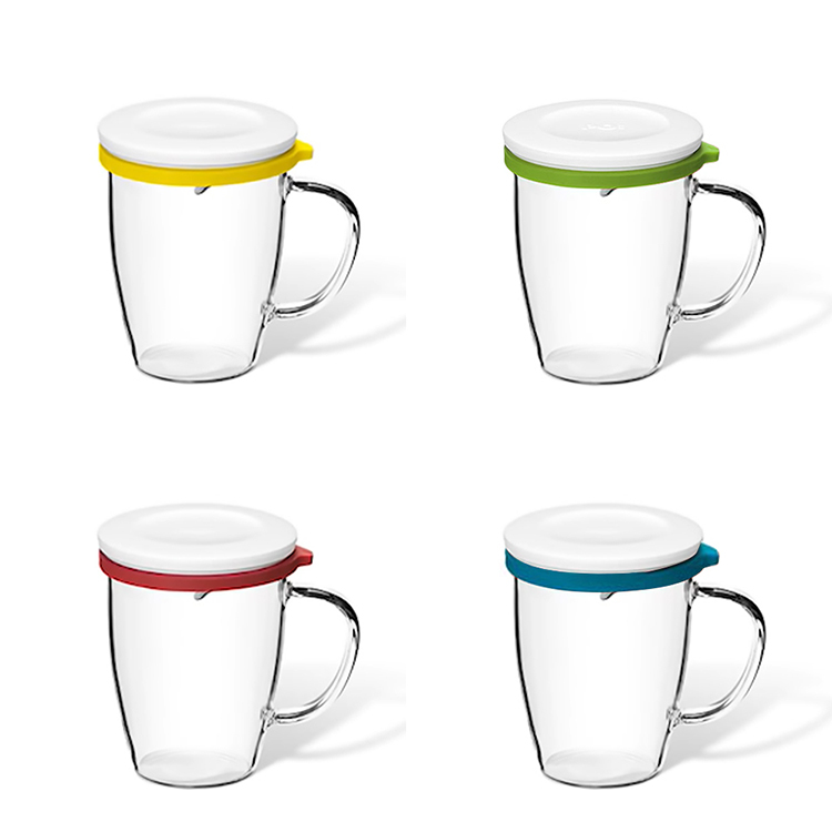 PO: 丹麥濾茶玻璃杯350ml(白-共四色)