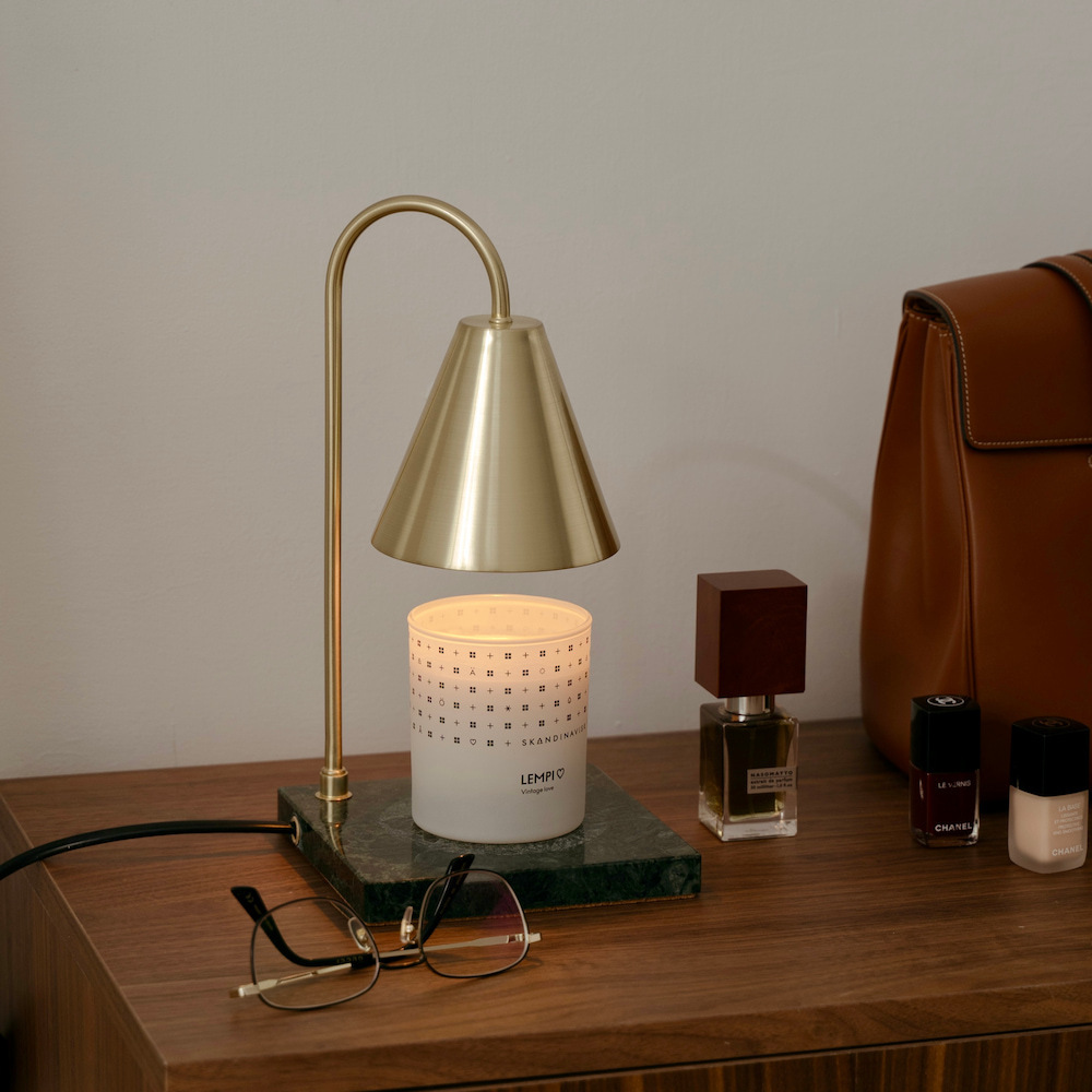 【暢銷推薦】HOOOME 典雅大理石款 融蠟燈 香氛蠟燭暖燈 ( 2色 )