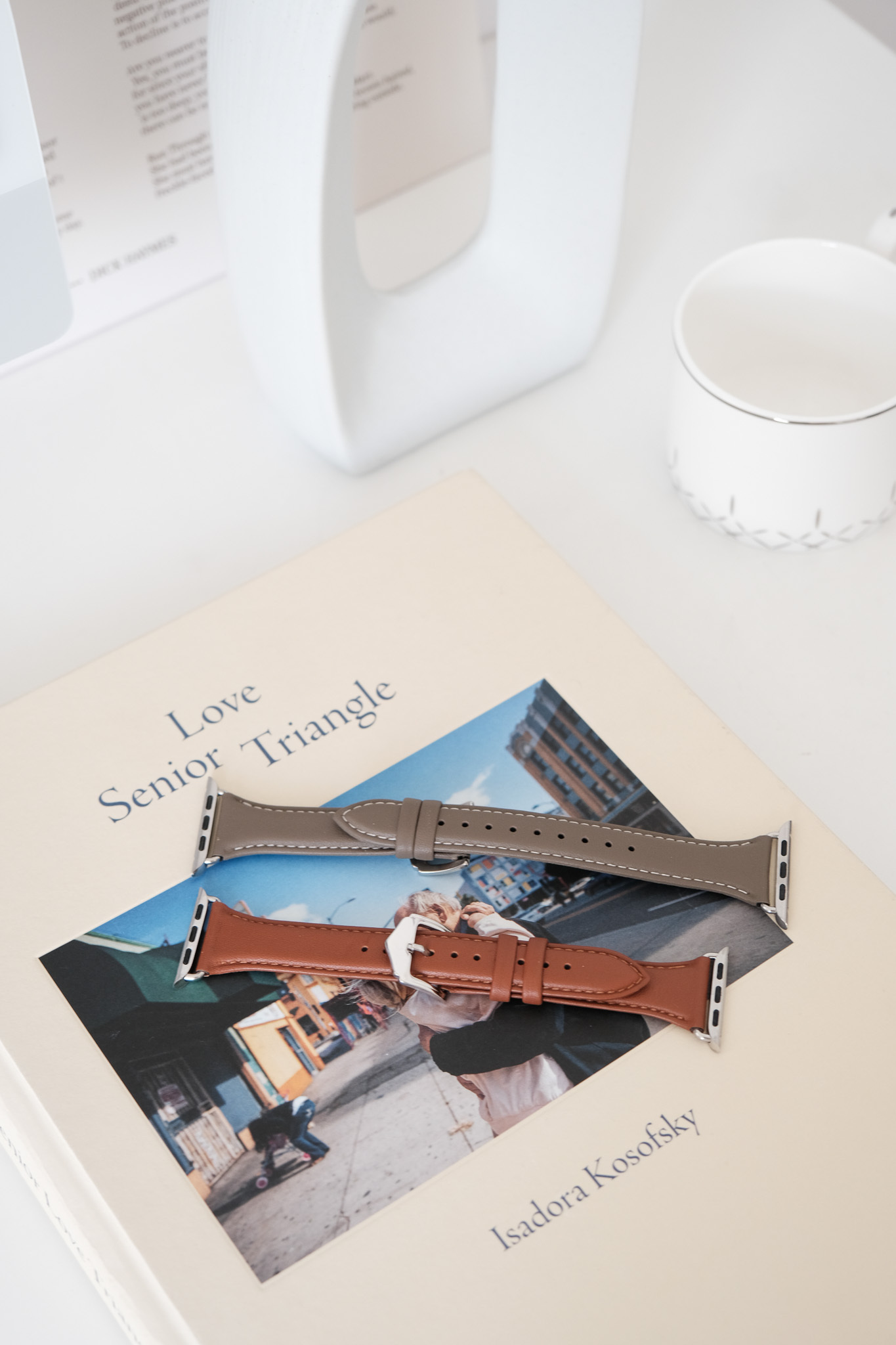 Apple Watch 質感細款牛皮真皮錶帶（加厚款） 焦糖色