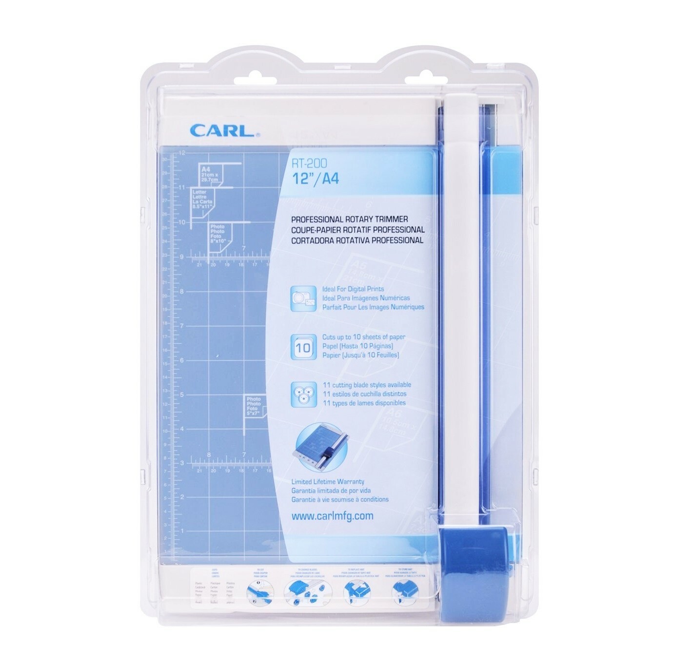 Carl RT-200 A4 滑動式 切紙刀 裁紙機 閘紙刀 (切10張)
