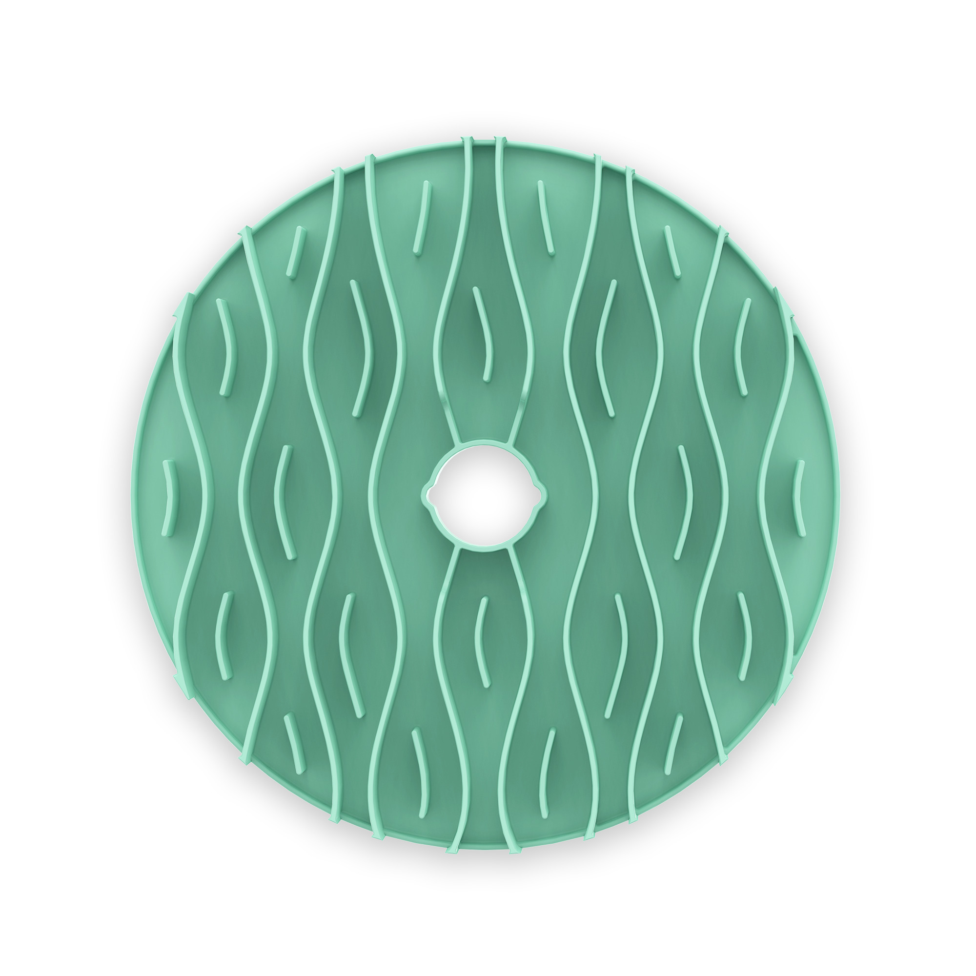 【Puzzle Feeder】旋轉拼圖多功能環保慢食墊（碎波浪-綠）