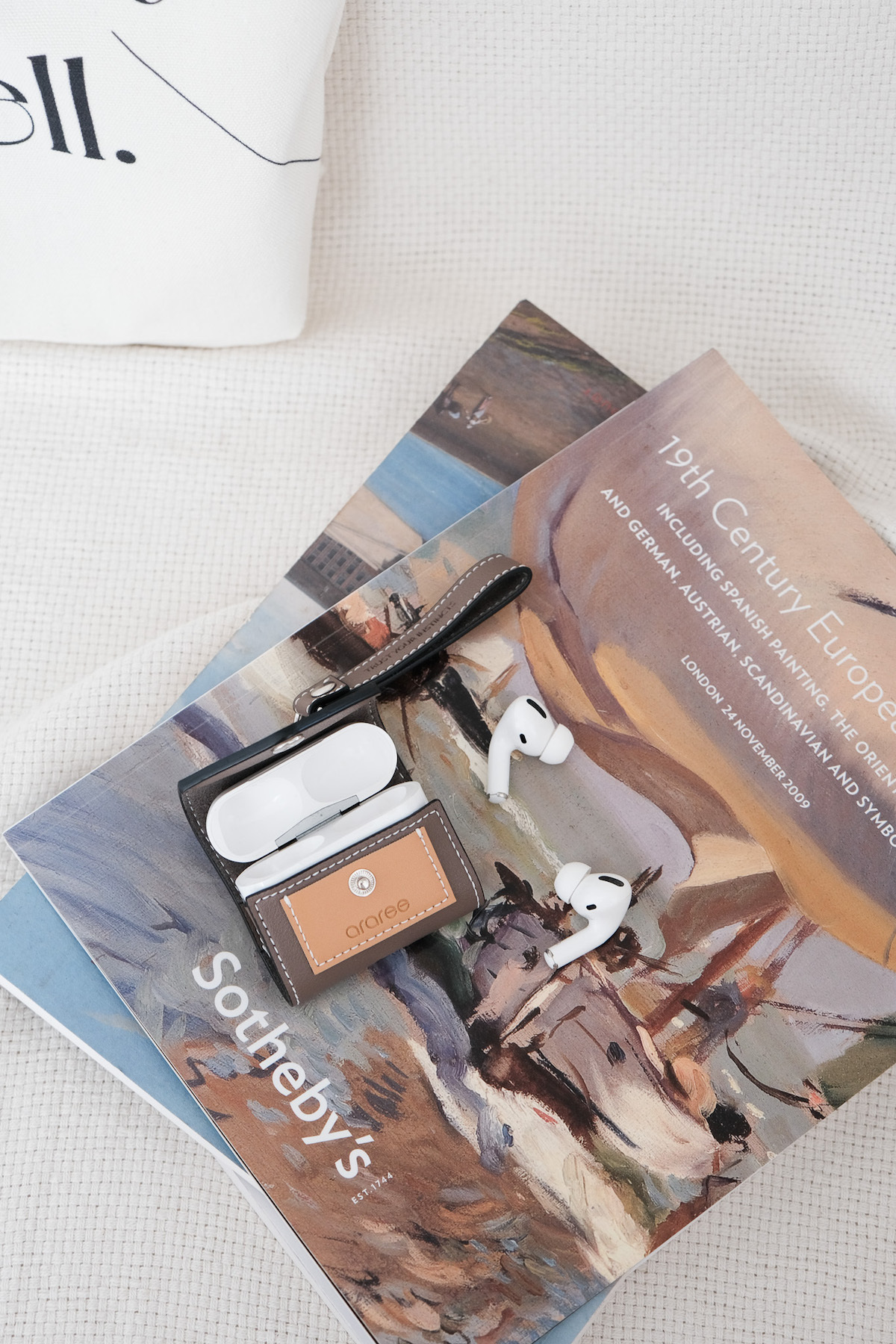 /灰褐色/韓國品牌 araree AirPods Pro Case PELLIS 皮革設計款 保護套