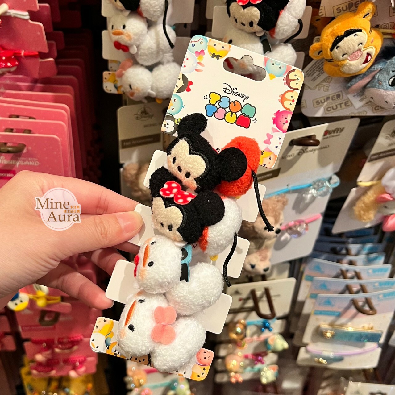 Tsum Tsum 米奇 Mickey 唐老鴨 Donald 絨毛 造型 髮束 4入組 髮飾 -香港迪士尼樂園