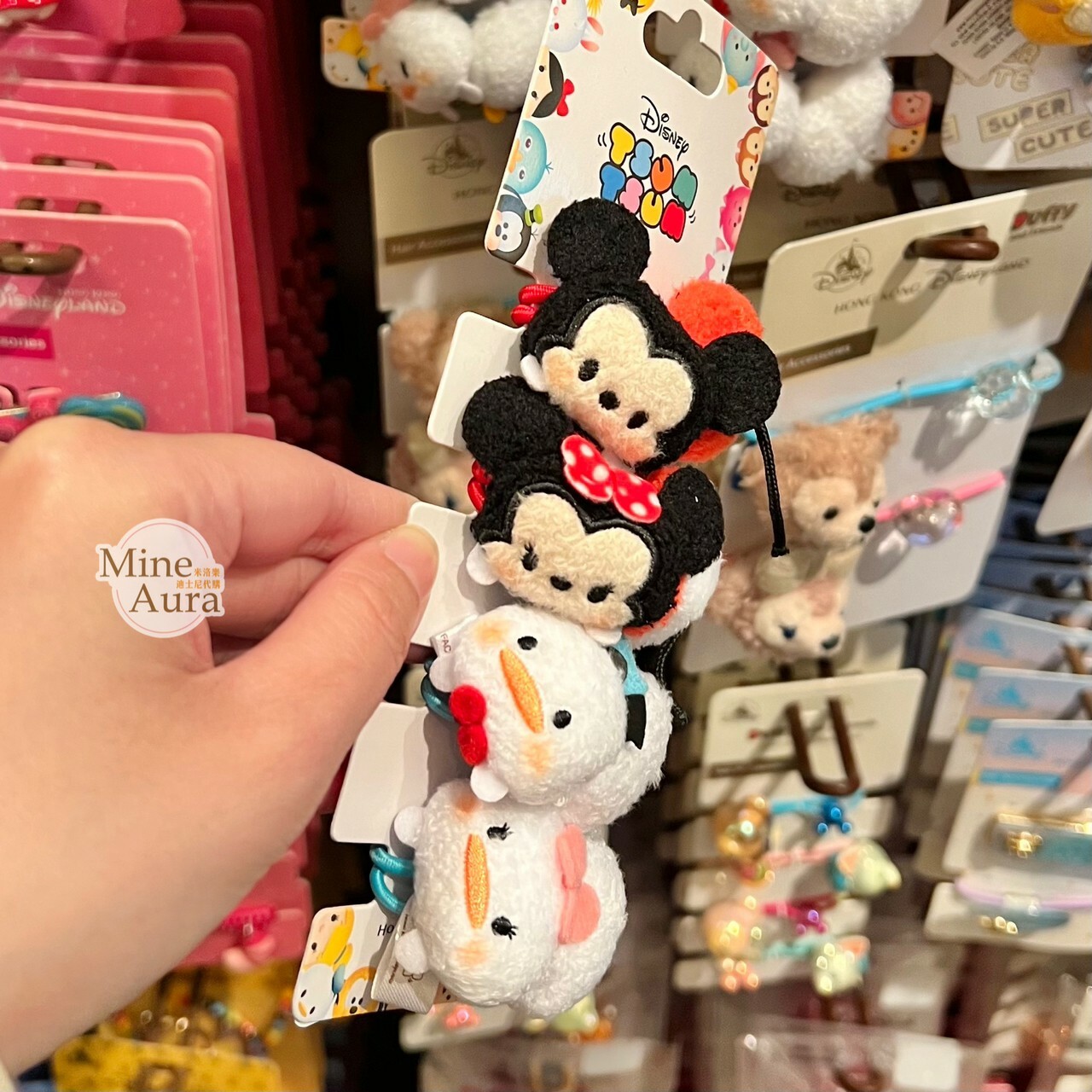 Tsum Tsum 米奇 Mickey 唐老鴨 Donald 絨毛 造型 髮束 4入組 髮飾 -香港迪士尼樂園
