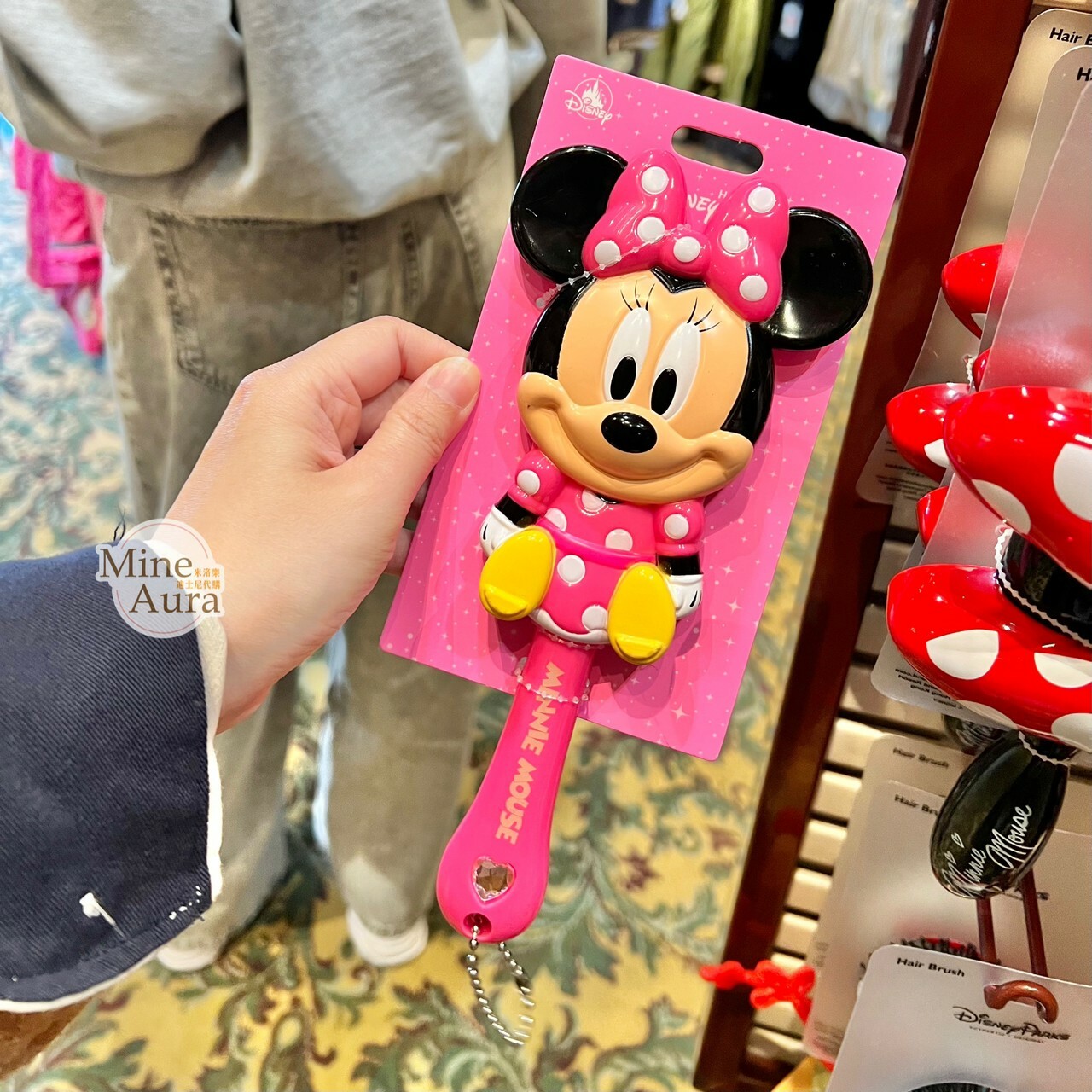米妮 Minnie 立體造型 梳子 美髮梳 -香港迪士尼樂園