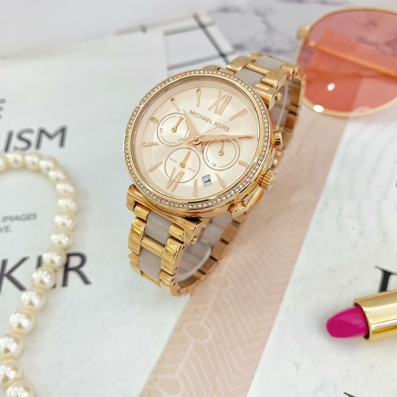 【MICHAEL KORS】維納斯計時腕錶 MK6560 38mm 現代鐘錶