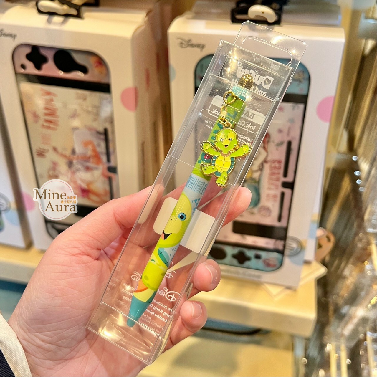 奧樂米拉 海龜 OluMel 金屬墜飾 圓珠筆 文具用品 -香港迪士尼樂園