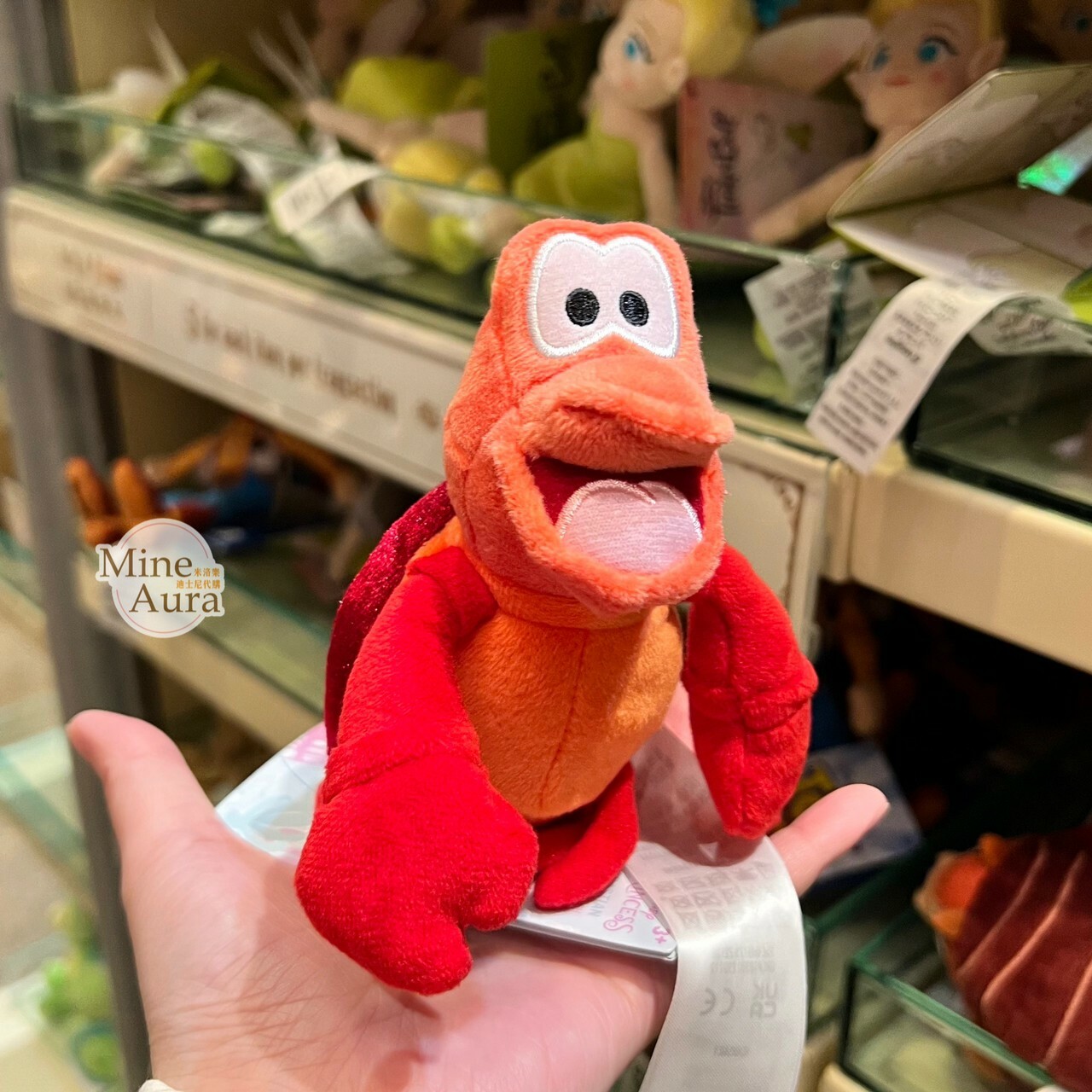 (現貨) 賽巴斯丁 Sebastian 磁鐵 坐肩 絨毛 娃娃 公仔 小美人魚 The Little Mermaid -香港迪士尼樂園