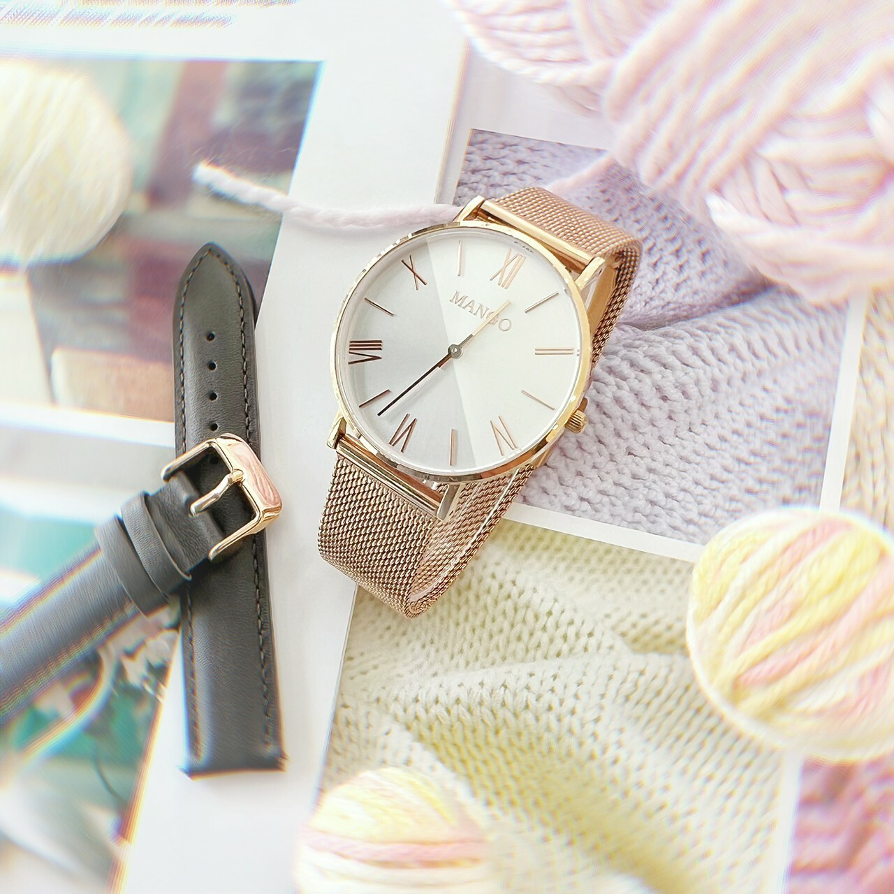 【MANGO】弦樂獨奏時尚米蘭腕錶  MA6715L-80R 37mm 現代鐘錶