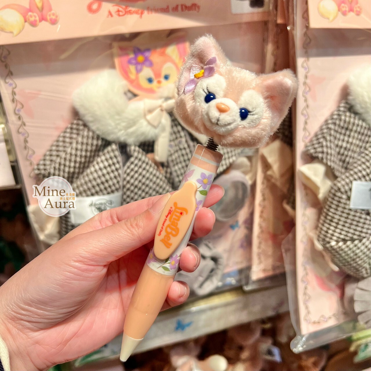 玲娜貝兒 Lina bell 絨毛大頭搖頭 圓珠筆 文具用品 -香港迪士尼樂園
