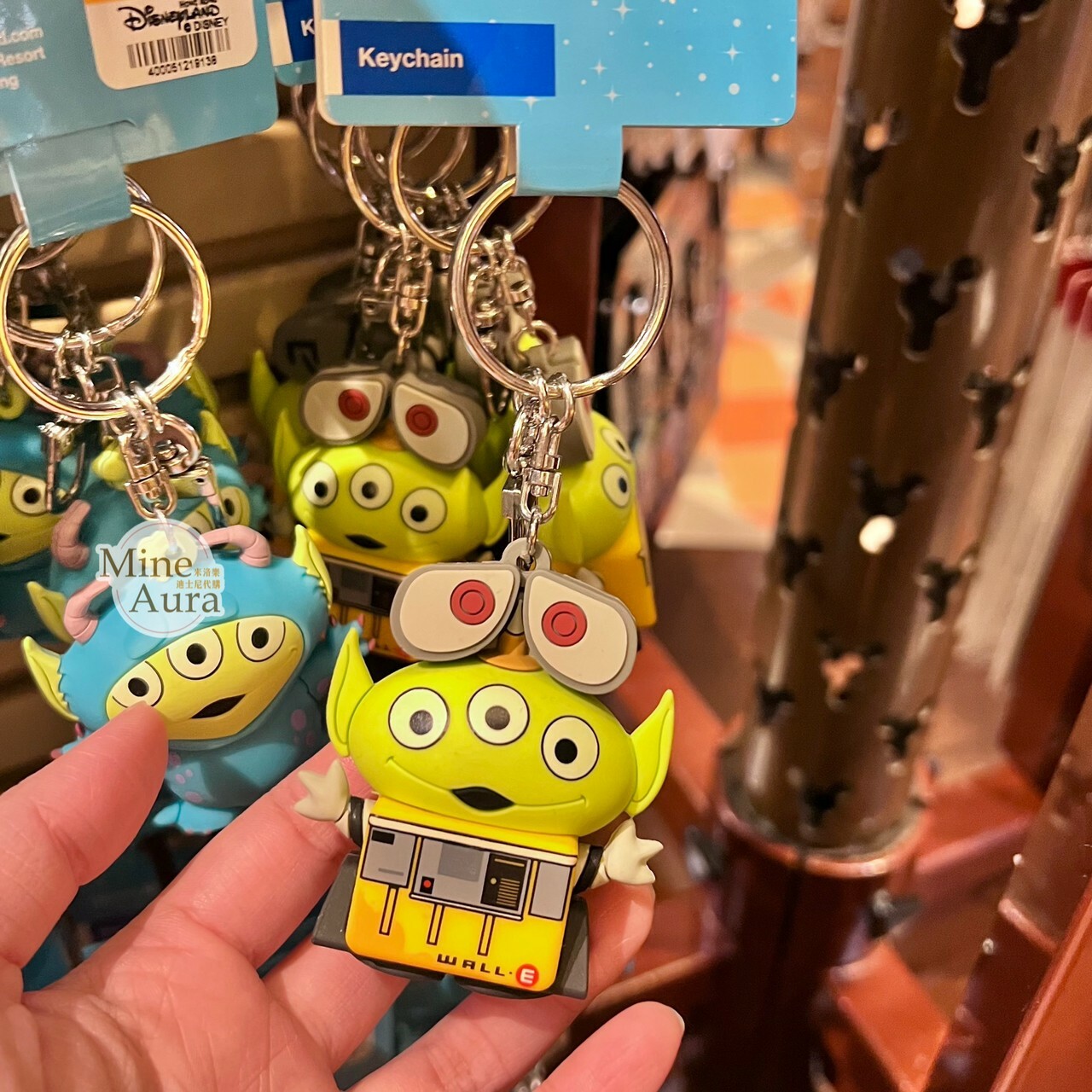 Q版 三眼怪 Alien 變裝造型 瓦力 WALL-E 立體 鑰匙圈 吊飾 玩具總動員 Toy Story -香港迪士尼樂園