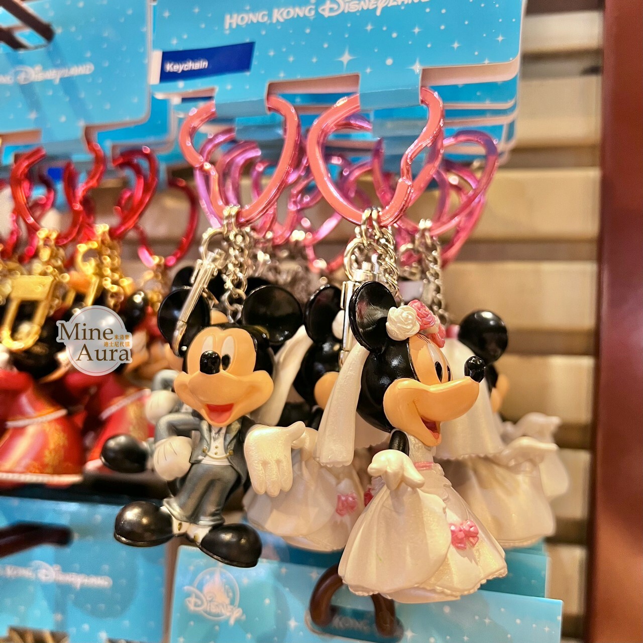 米奇 Mickey 米妮 Minnie 西式禮服造型 鑰匙圈 吊飾 2入組 -香港迪士尼樂園
