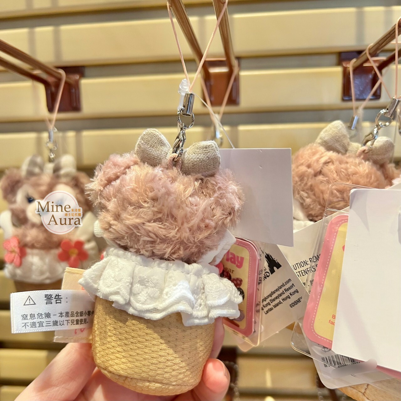 D&F捉迷藏系列 雪莉玫 ShellieMay 手機 吊飾-香港迪士尼樂園