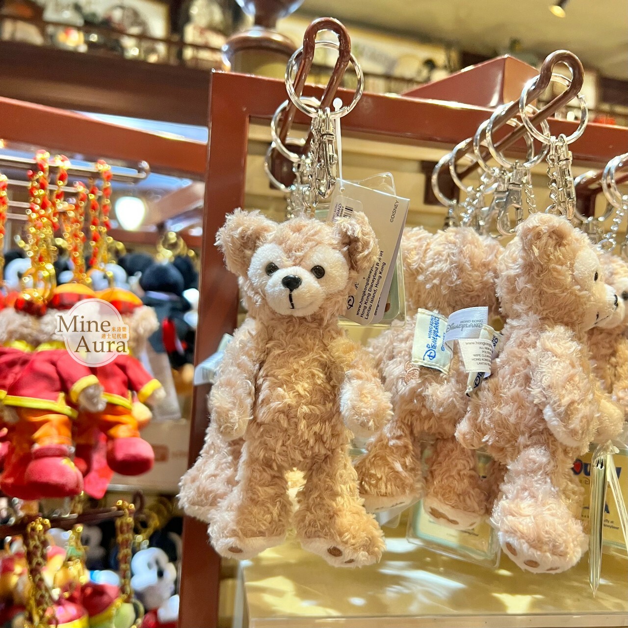 達菲 Duffy 站姿 吊飾 鑰匙圈 -香港迪士尼樂園