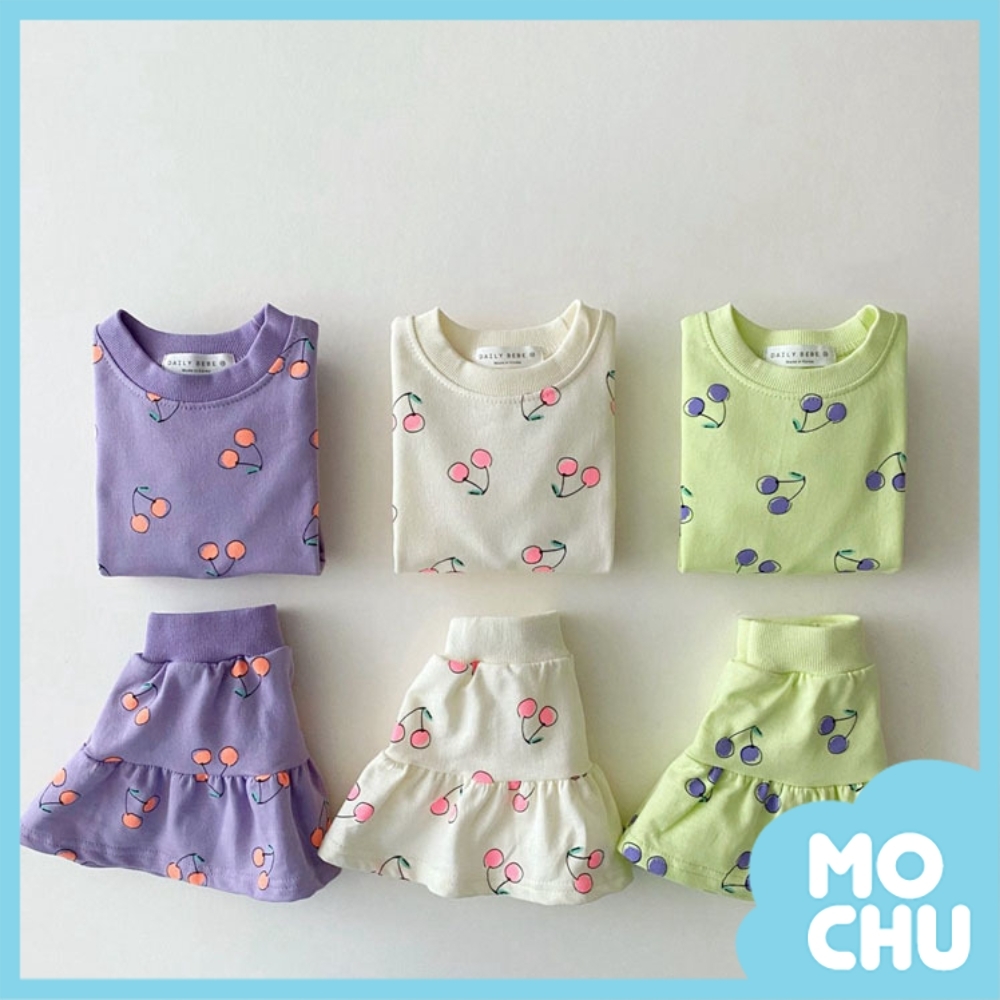(120cm現貨)可口小櫻桃短袖套裝