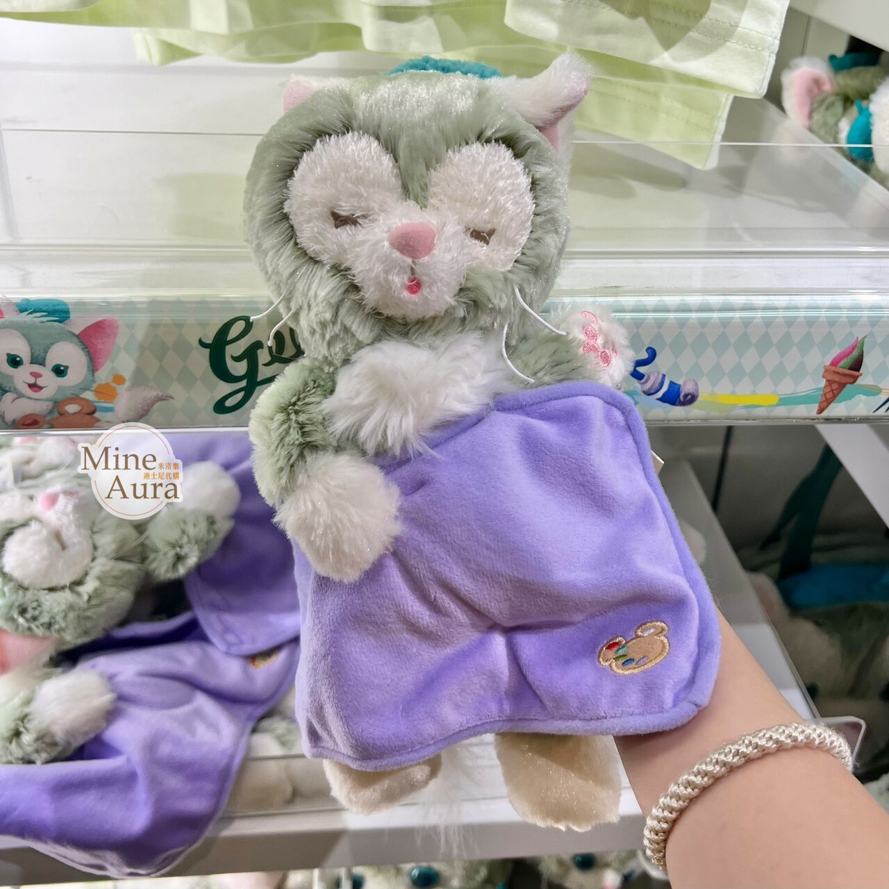 (現貨) 甜睡 Duffy's Sweet Dreams 傑拉托尼 畫家貓 Gelatoni 睡顏 娃娃 玩偶 -香港迪士尼樂園