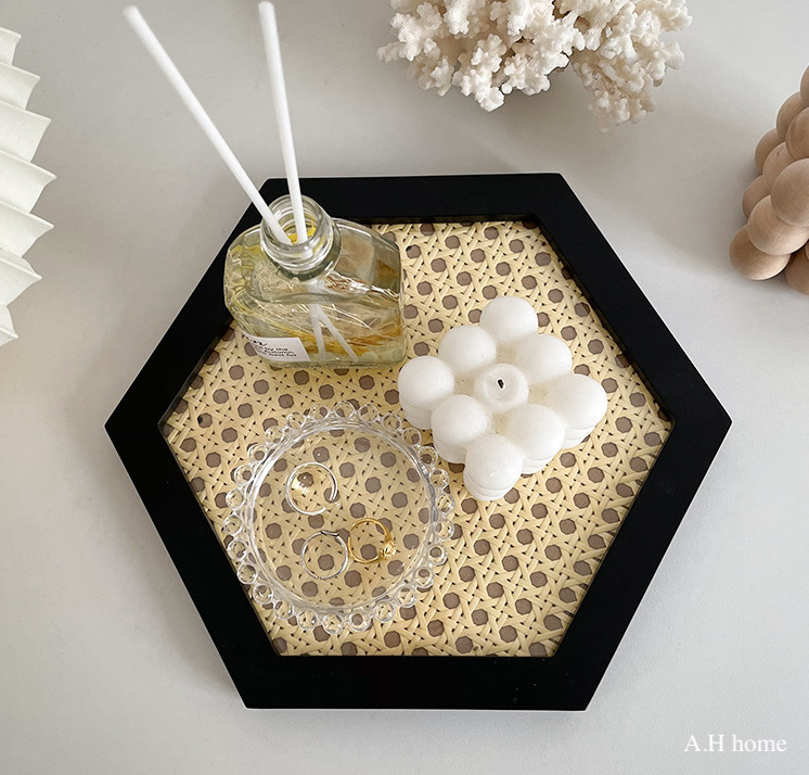 【ＡＨ555】韓國ins藤編收納盤