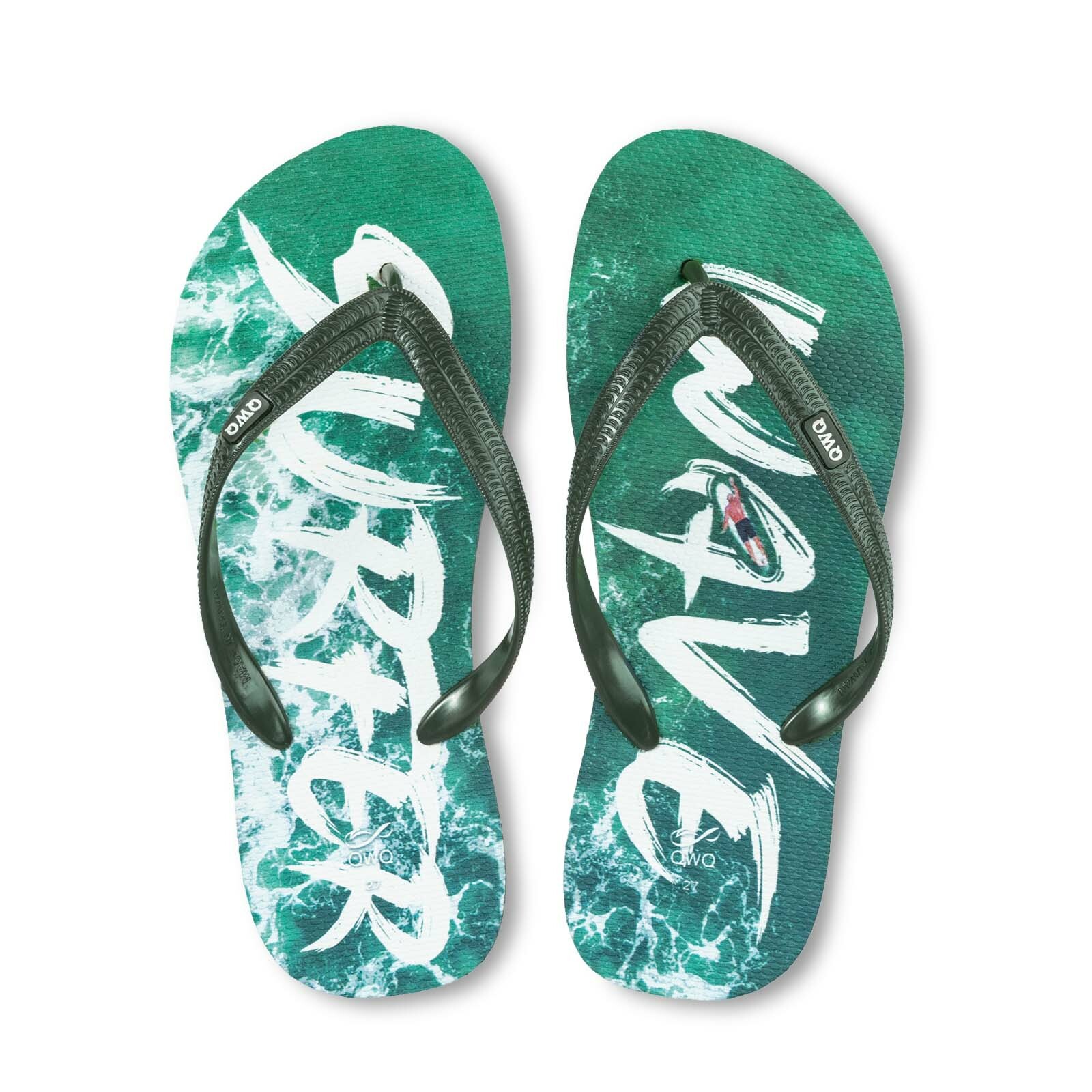 Surfer 夜幕綠 插圖男款夾腳拖鞋 LE原創