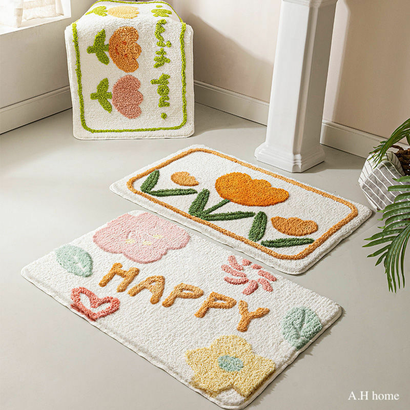 【ＡＨ557】韓國ins小花吸水地墊