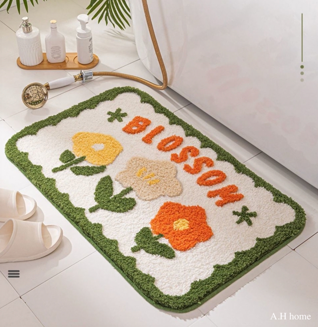 【ＡＨ557】韓國ins小花吸水地墊