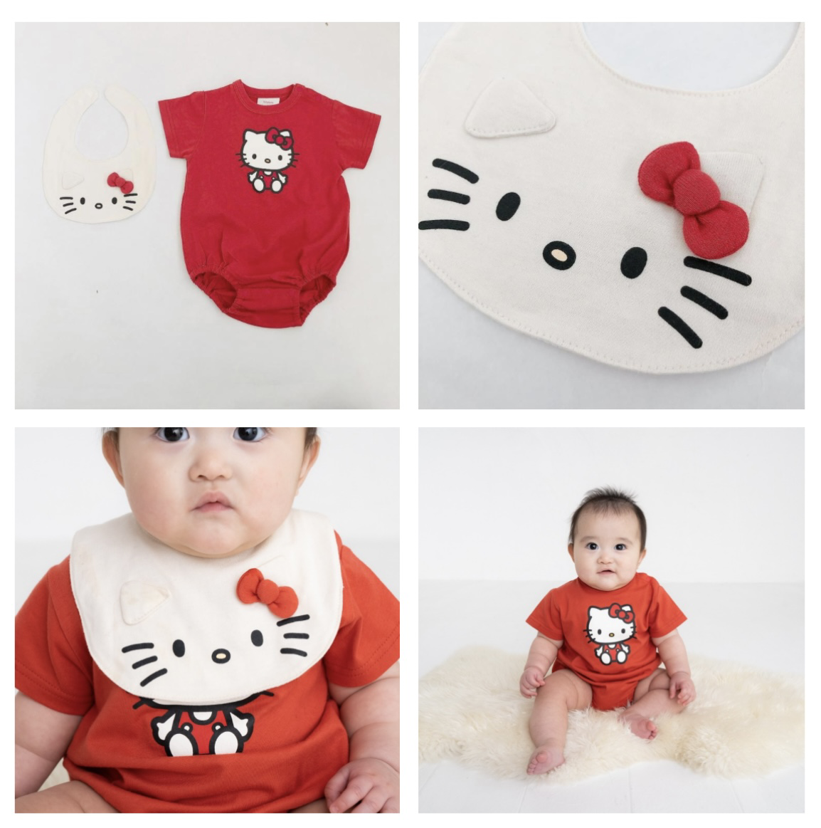 (現貨)🇯🇵 Sanrio Hello Kitty Bodysuit +口水肩set