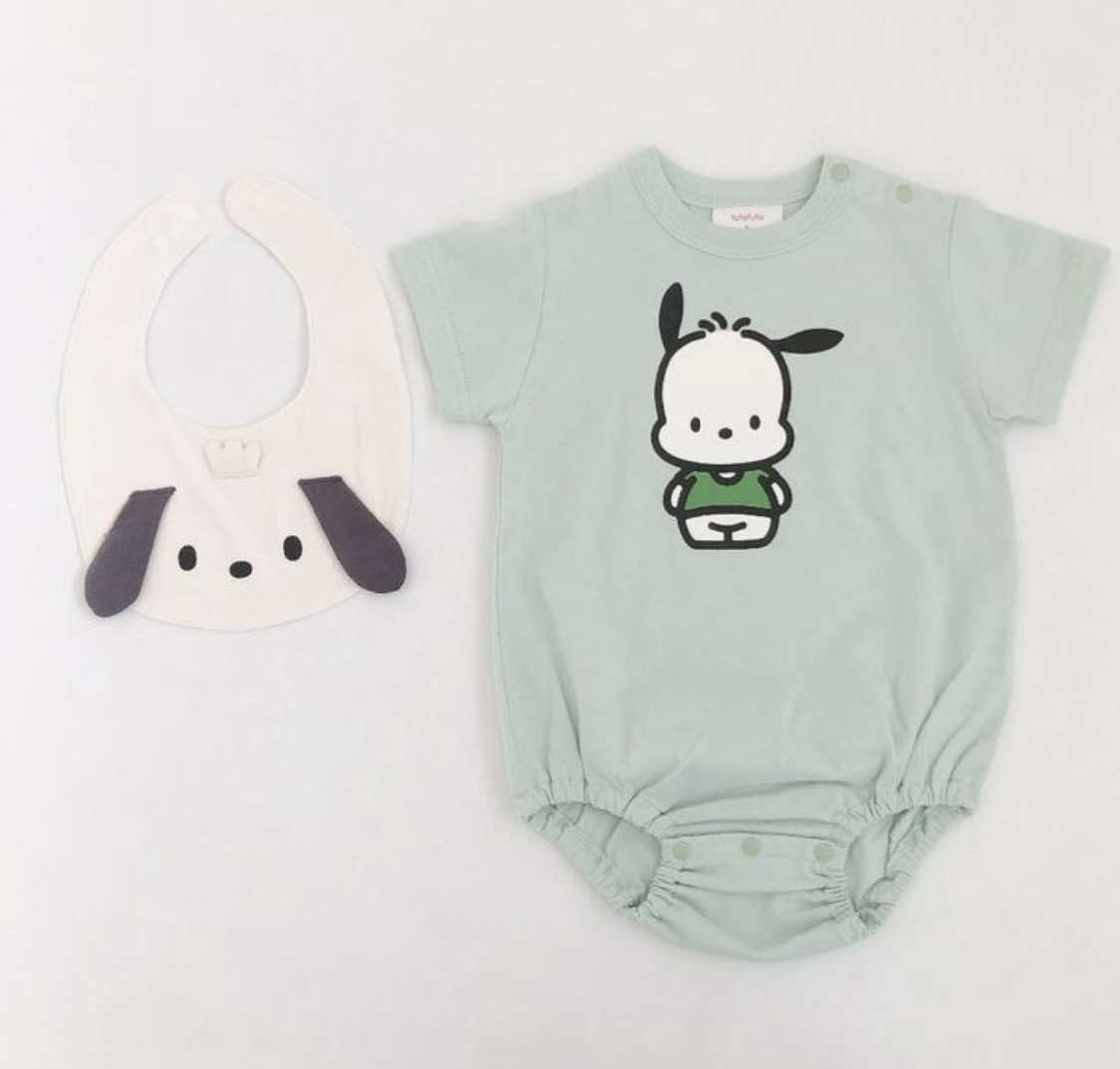 (現貨)🇯🇵 Sanrio PC狗Bodysuit +口水肩set