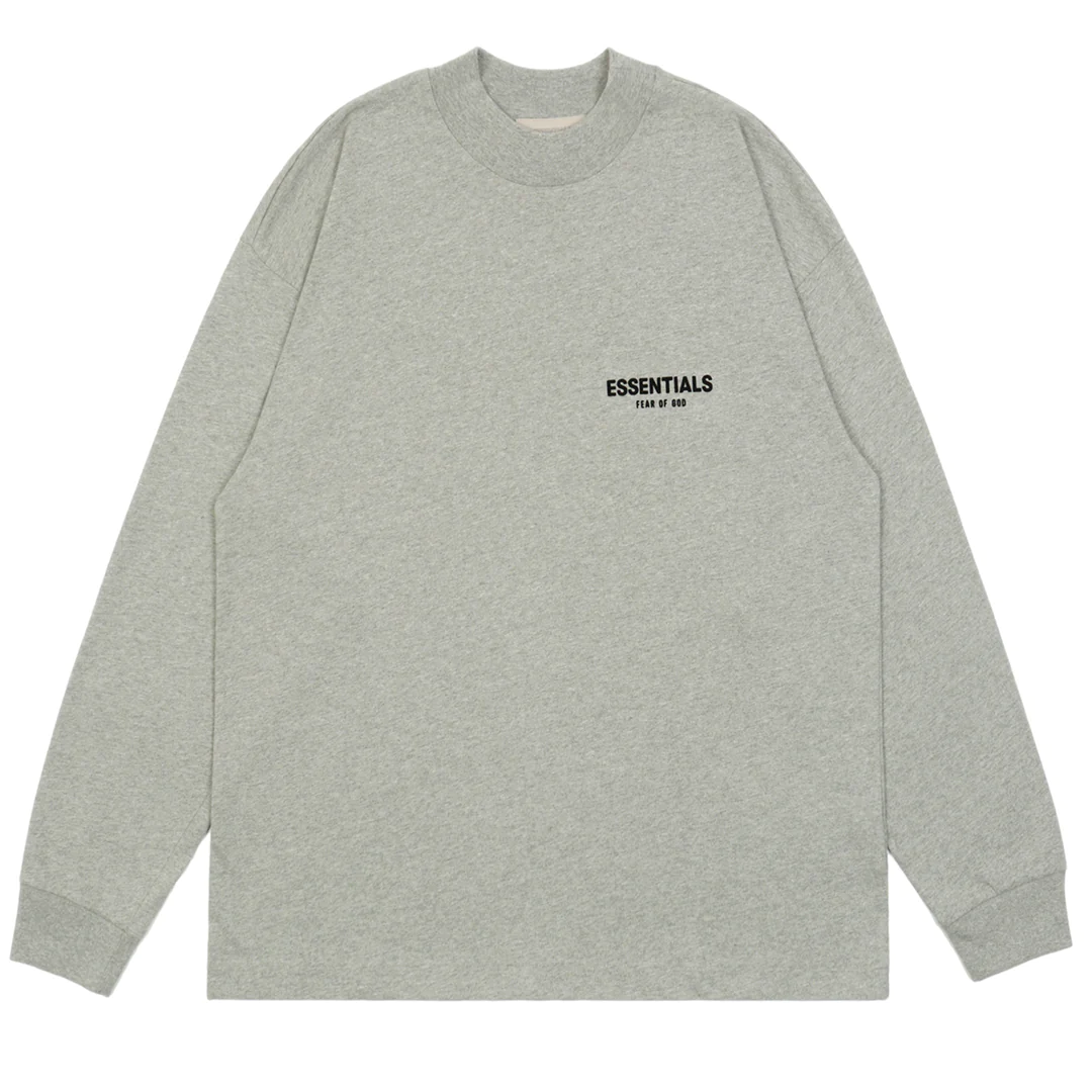 FOG FEAR OF GOD ESSENTIALS Flocked 植絨胸口LOGO LS TEE 長T