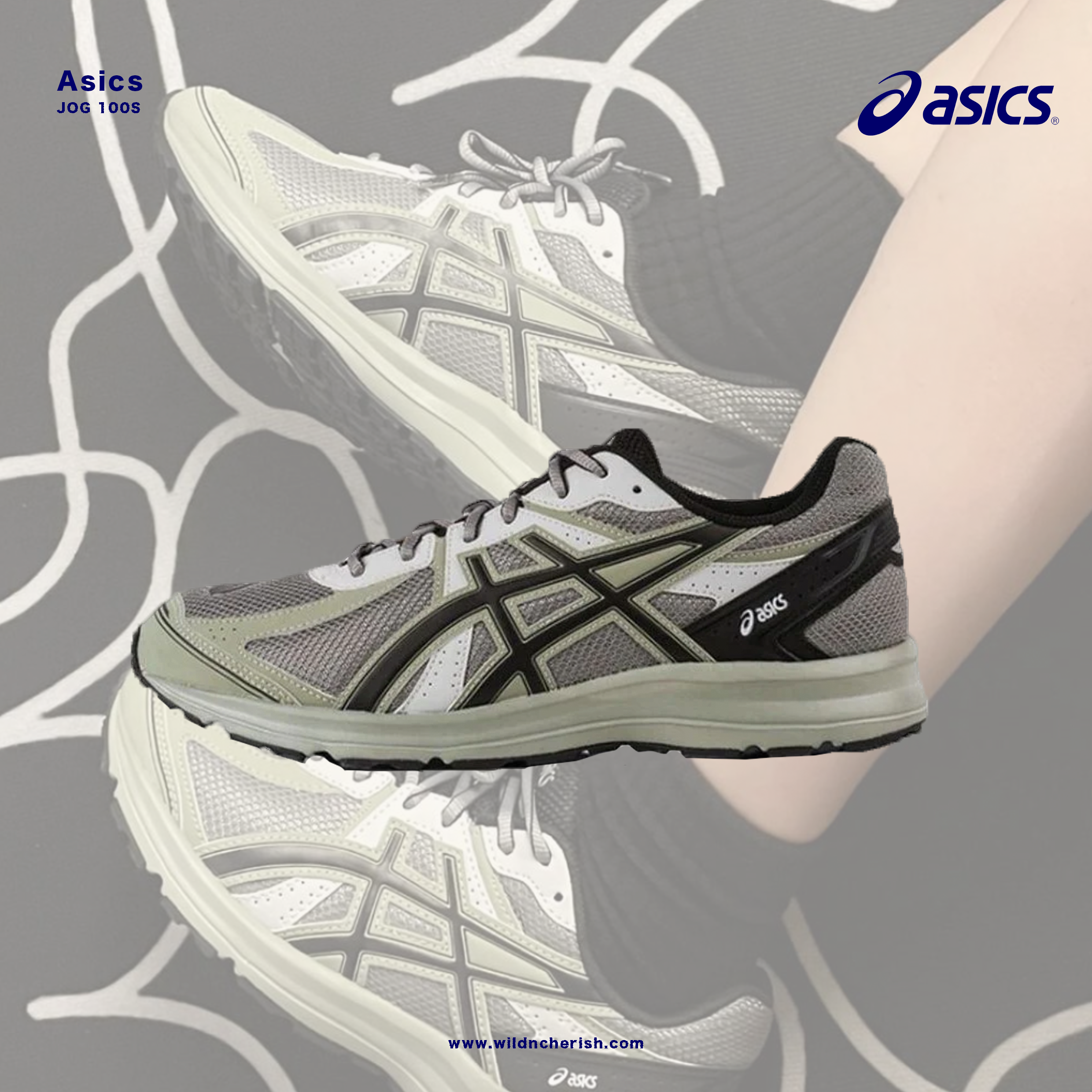 預訂| Asics JOG 100S 灰綠色