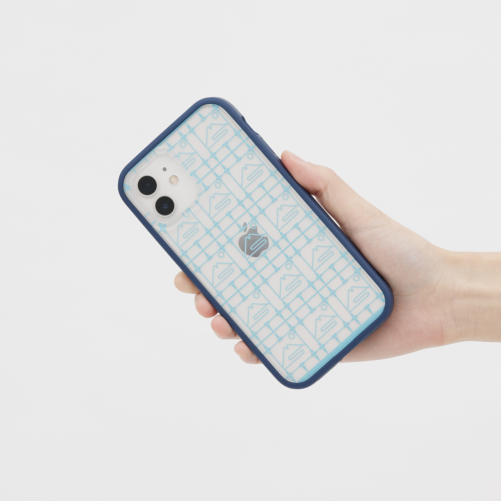 【現貨】印花樂X犀牛盾NX邊框背蓋兩用手機殼-鐵花窗/富士山藍色