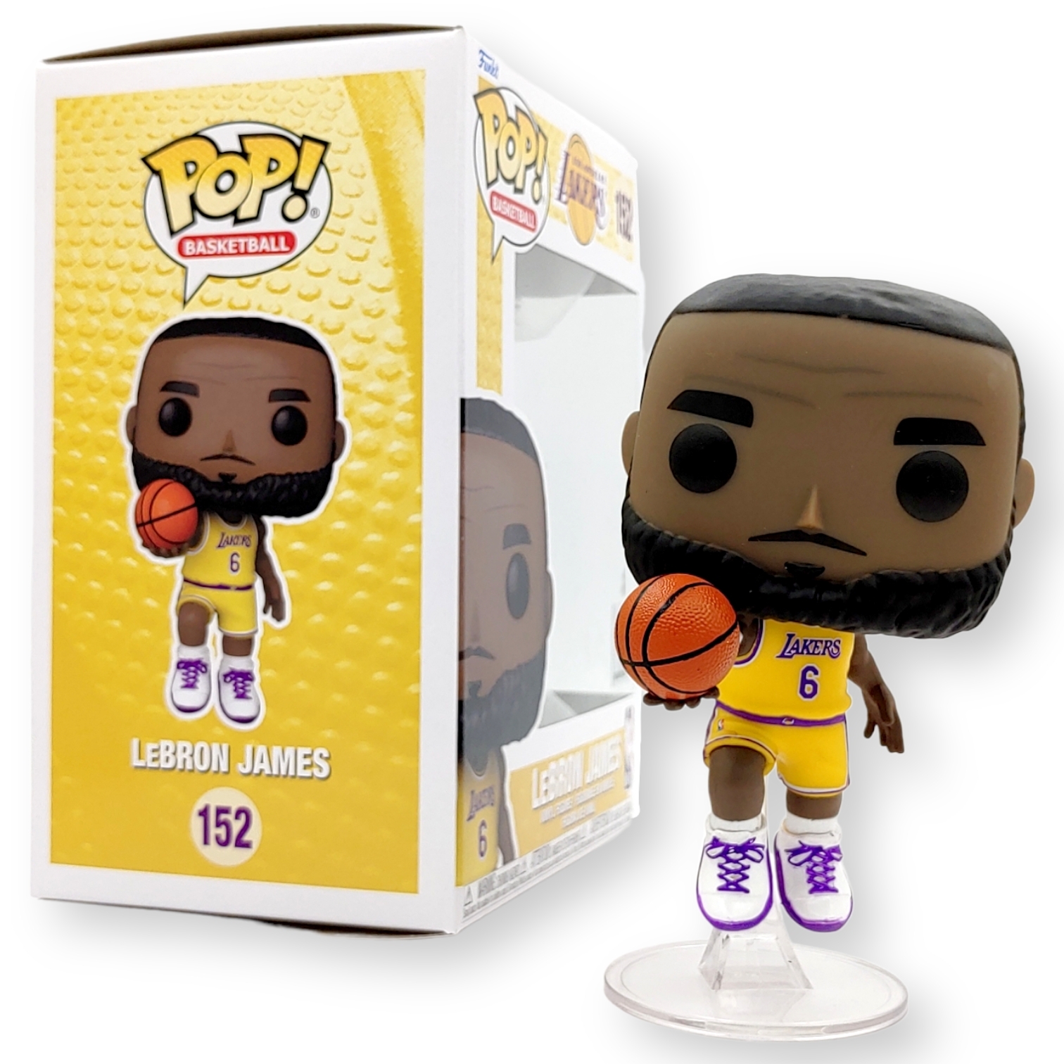 FUNKO POP<NBA>洛杉磯湖人_黃衫勒邦.占士(上籃)-No.152