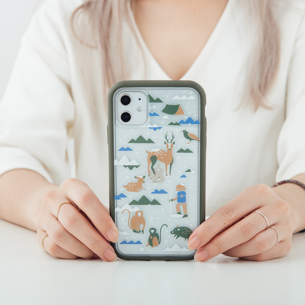 【現貨】印花樂X犀牛盾NX邊框背蓋兩用手機殼-山中健行/下雪特別款