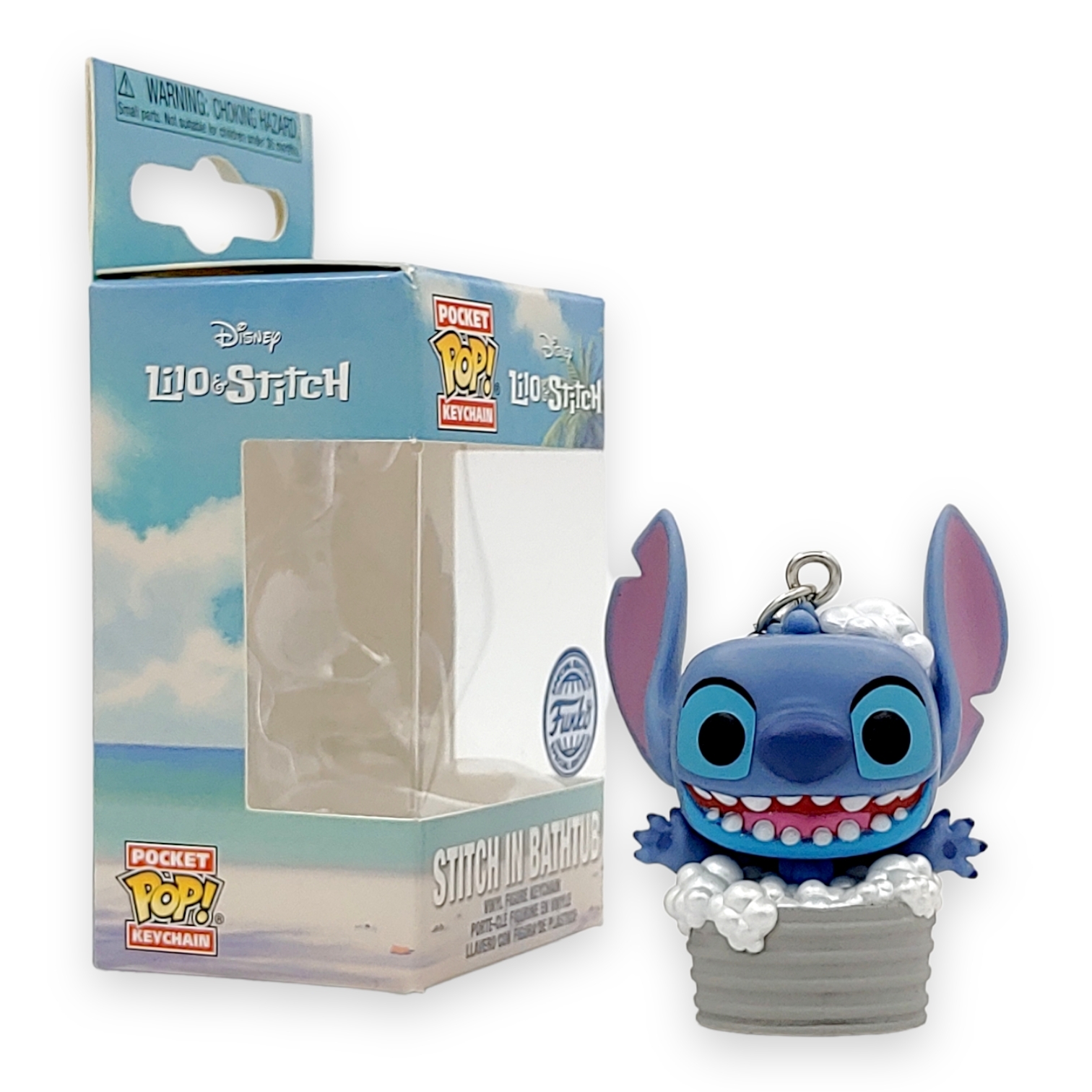 FUNKO POP<扮嘢小魔星>史迪仔(浴桶洗澡)鎖匙扣