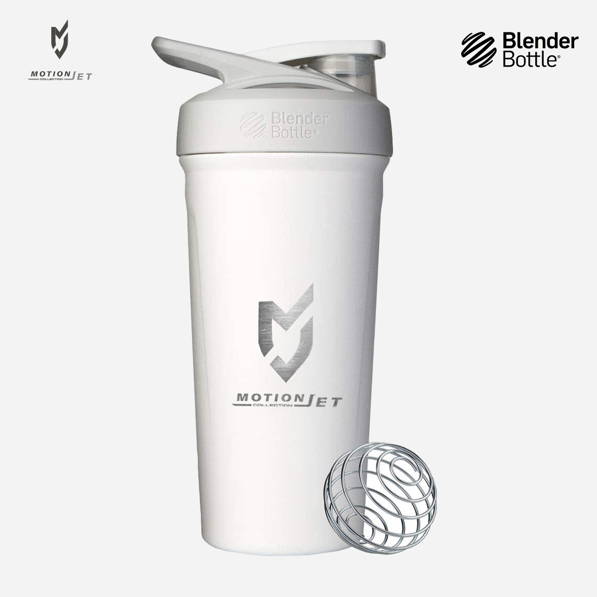 MJC & Blender Bottle 不鏽鋼聯名水壺 24 oz  -時尚白