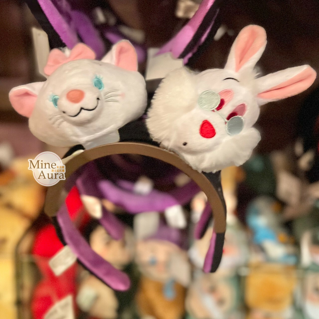 時間兔 白兔 White Rabbit 大頭絨毛 迷你公仔 娃娃 (搭配個人客製髮圈用) 愛麗絲夢遊仙境 Alice in Wonderland -香港迪士尼樂園