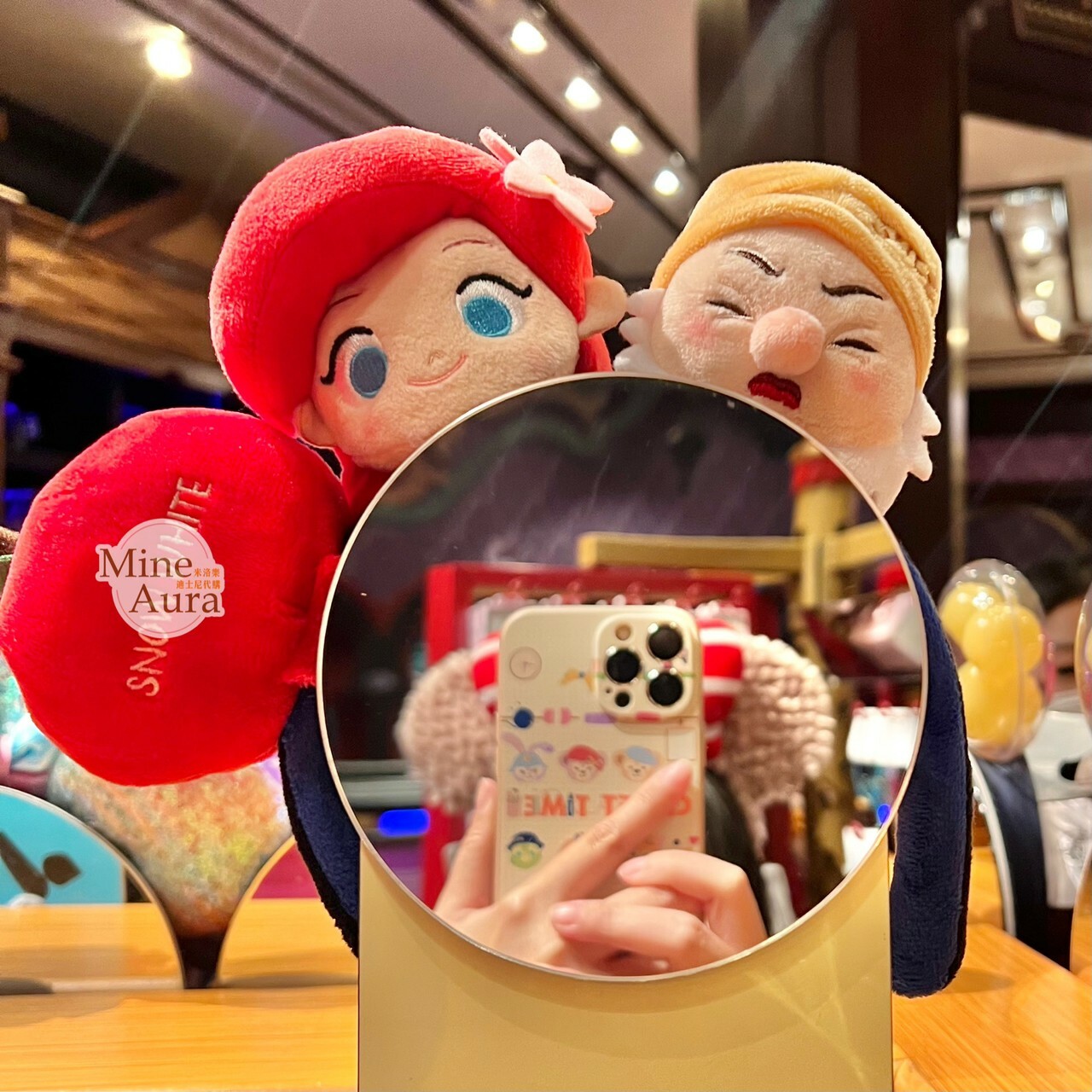 白雪公主 Snow-white 小矮人 噴嚏精 Sneezy 大頭絨毛 迷你公仔 娃娃 (搭配個人客製髮圈用) -香港迪士尼樂園