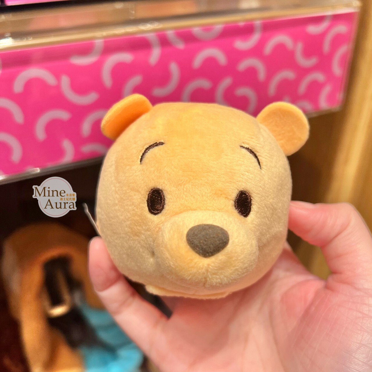 小熊維尼 Winnie the Pooh 大頭絨毛 迷你公仔 娃娃 (搭配個人客製髮圈用) -香港迪士尼樂園