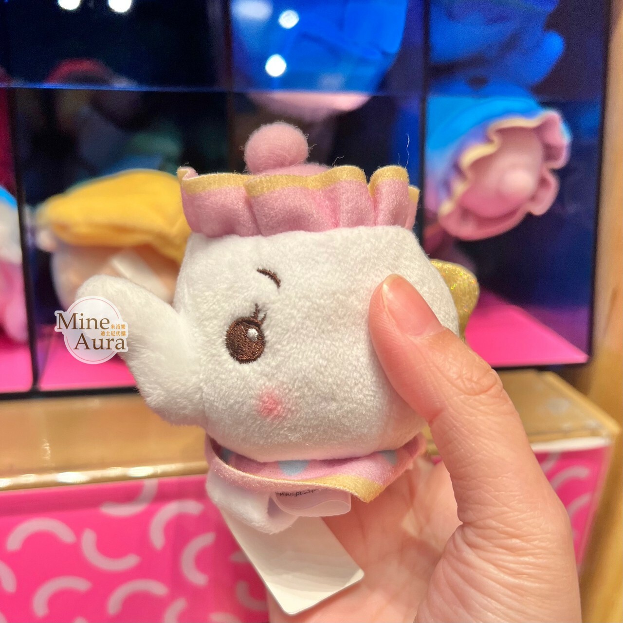 茶壺太太 Mrs. Potts 造型 絨毛 迷你公仔 娃娃 (搭配個人客製髮圈用) 美女與野獸 Beauty and the Beast -香港迪士尼樂園