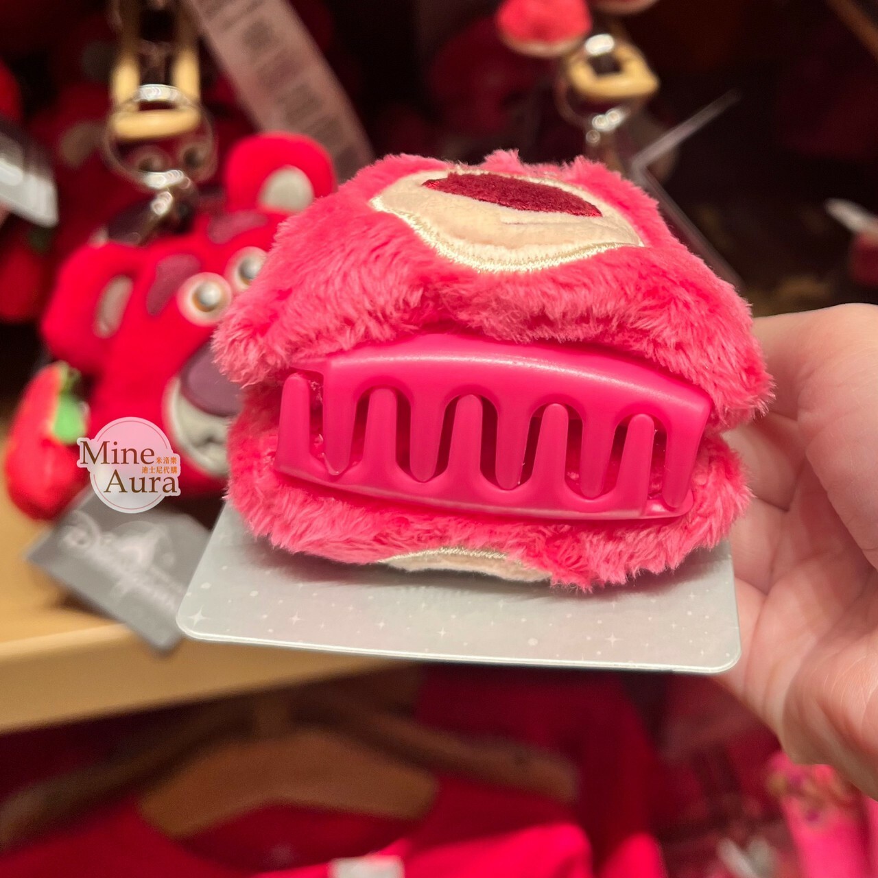 熊抱哥 Lotso 絨毛 造型 髮夾 髮抓 玩具總動員 Toy Story -香港迪士尼樂園