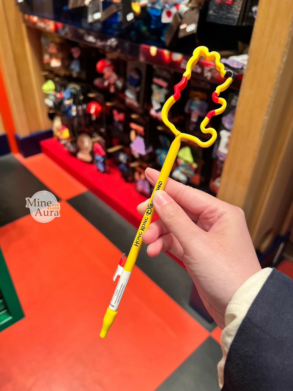 小熊維尼 Winnie the Pooh 簍空 造型筆 圓珠筆 -香港迪士尼樂園